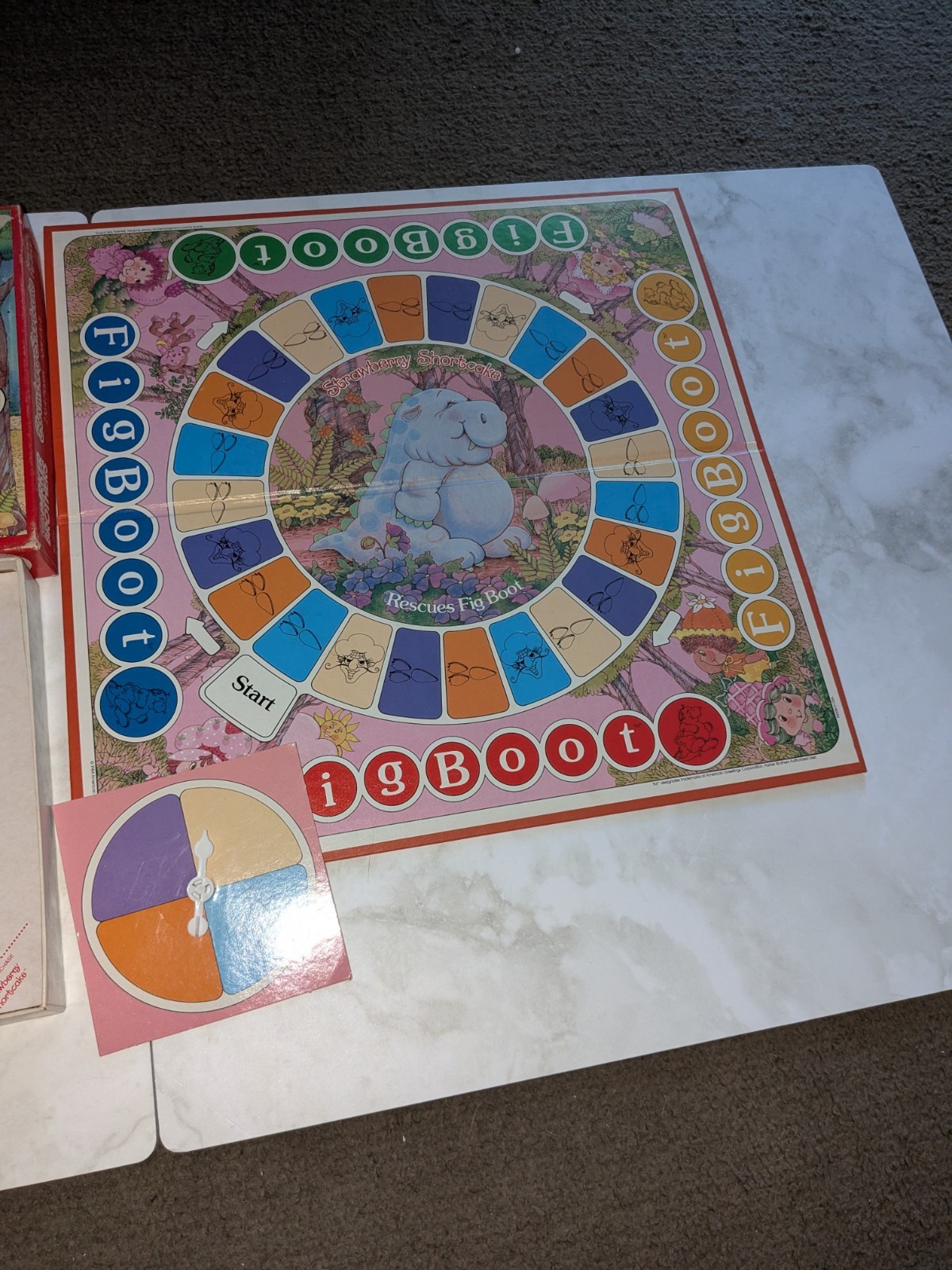 Vintage Strawberry Shortcake Rescues Fig Boot Board Game COMPLETE Nice Condition