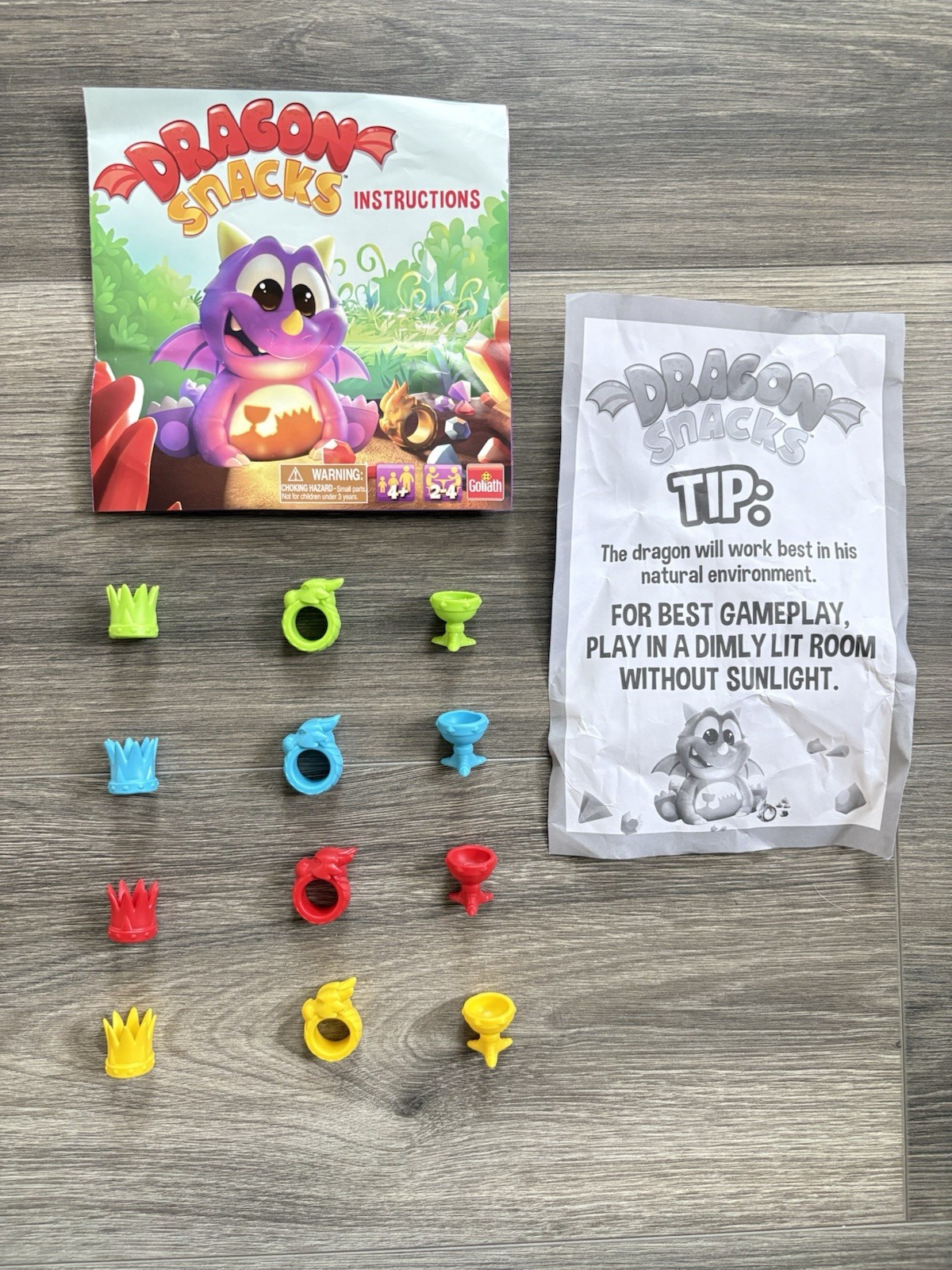 Goliath DRAGON SNACKS Game w/Lights & Sounds Complete ~ Collect Treasures To Win