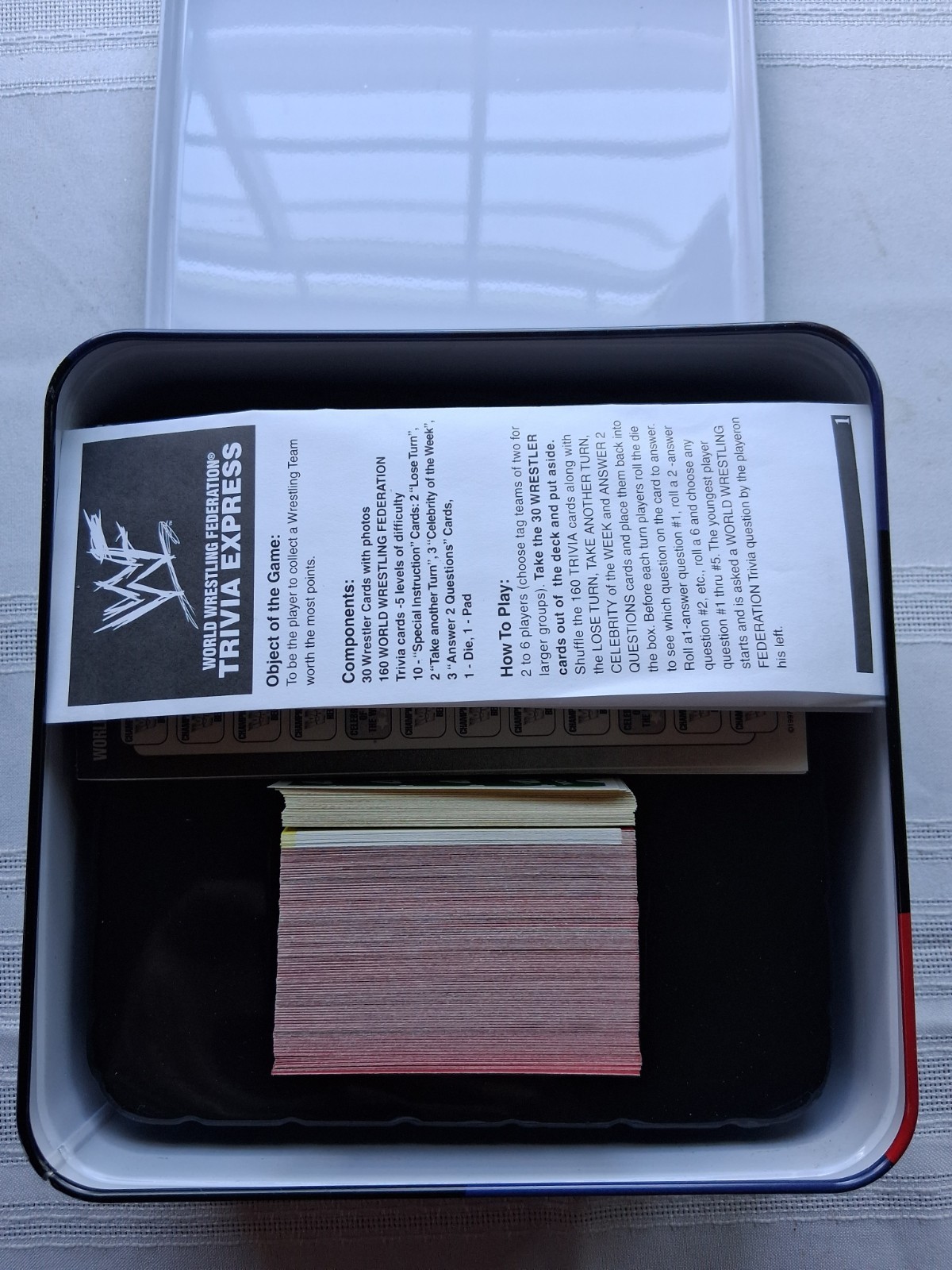 1999 Cardinal WWF Wrestling Trivia Game 2nd Edition Complete