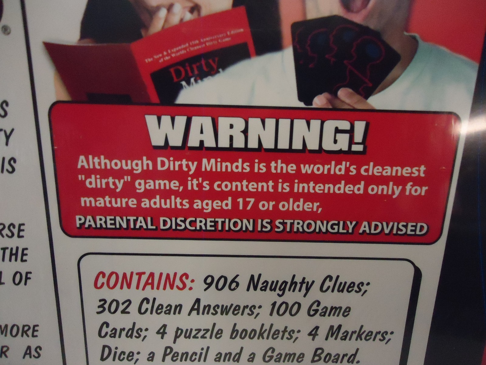 TDC GAMES DIRTY MINDS THE GAME OF NAUGHTY CLUES ( new sealed) ^