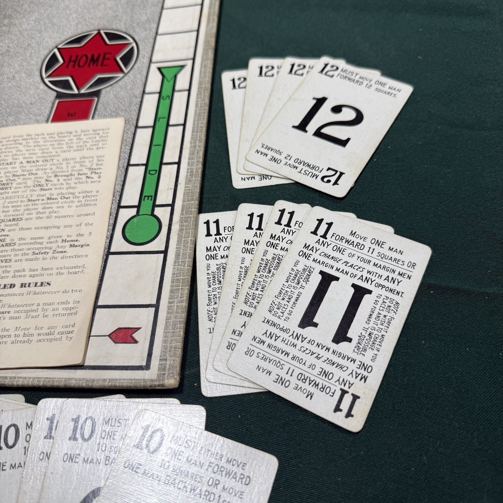 Vintage 1950 SORRY! Game Wood Pieces Cards Parker Brothers Original Board