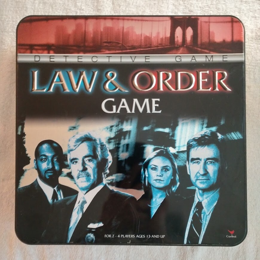 Law & Order Detective Board Game In Collectors Tin Complete