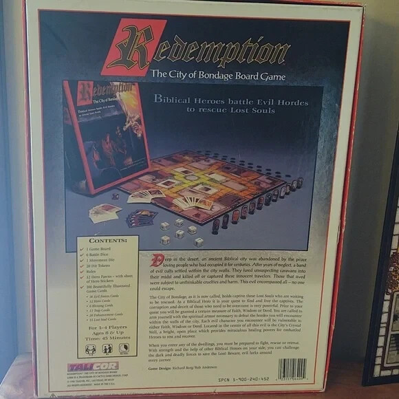 Vintage 1996 Talicor “Redemption The City of Bondage” Religious Board Game
