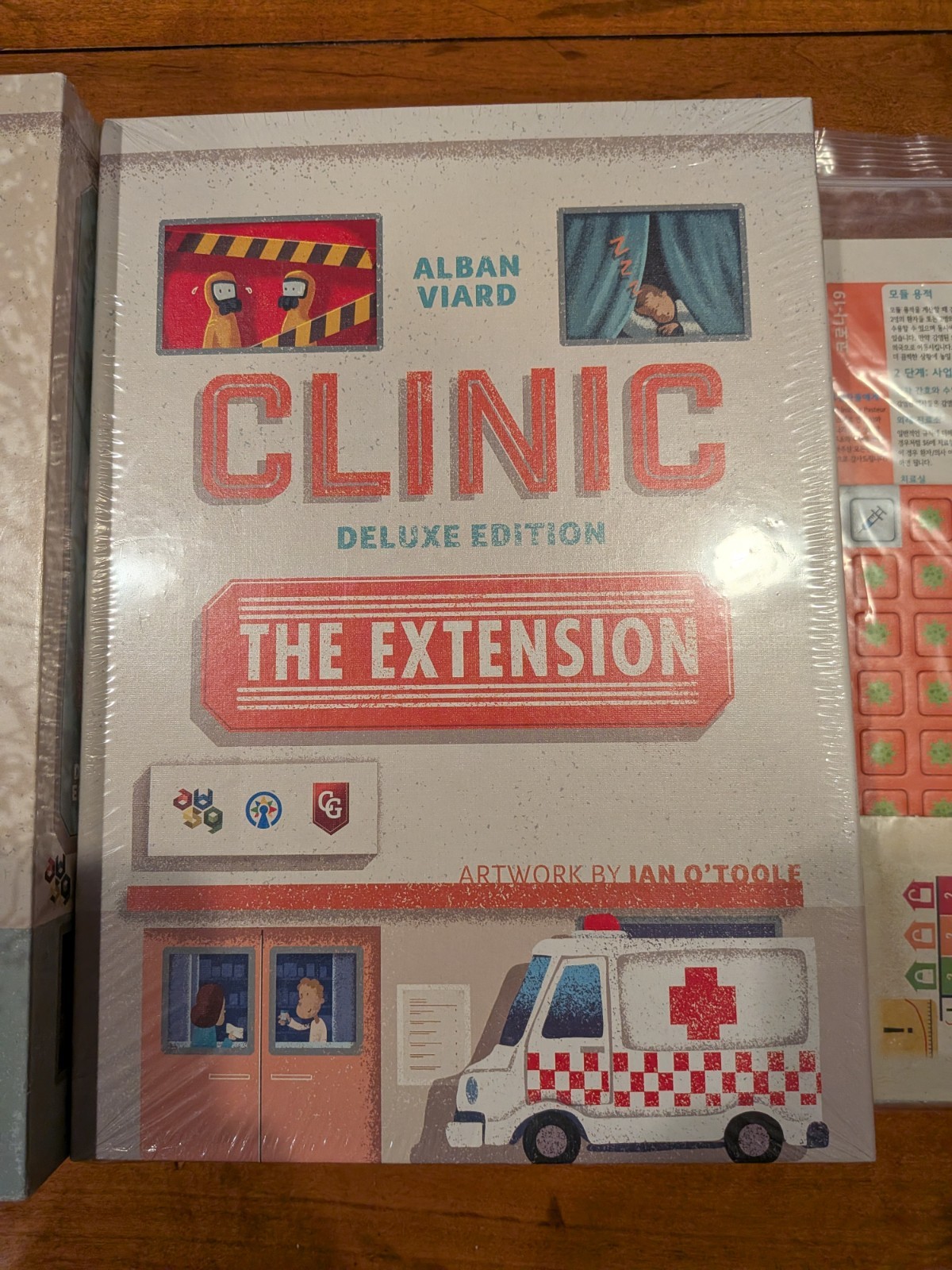 Capstone Games Clinic Deluxe Edition Board Game + Extension Expansion + COVID 19