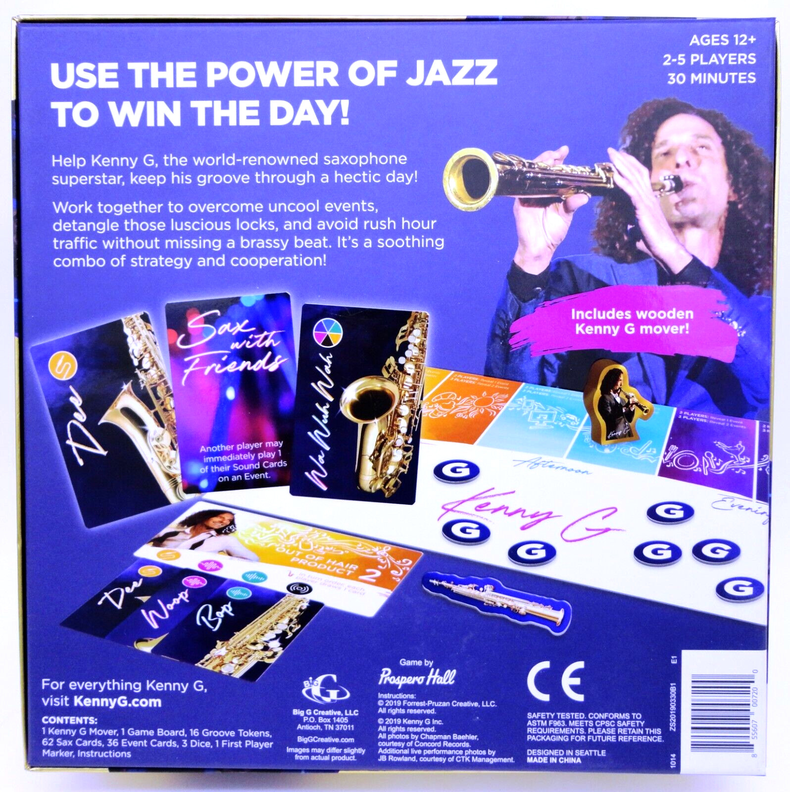 Kenny G. KEEPIN’ IT SAXY Board Game 2-5 Players Ages 12 Years + by Prospero Hall