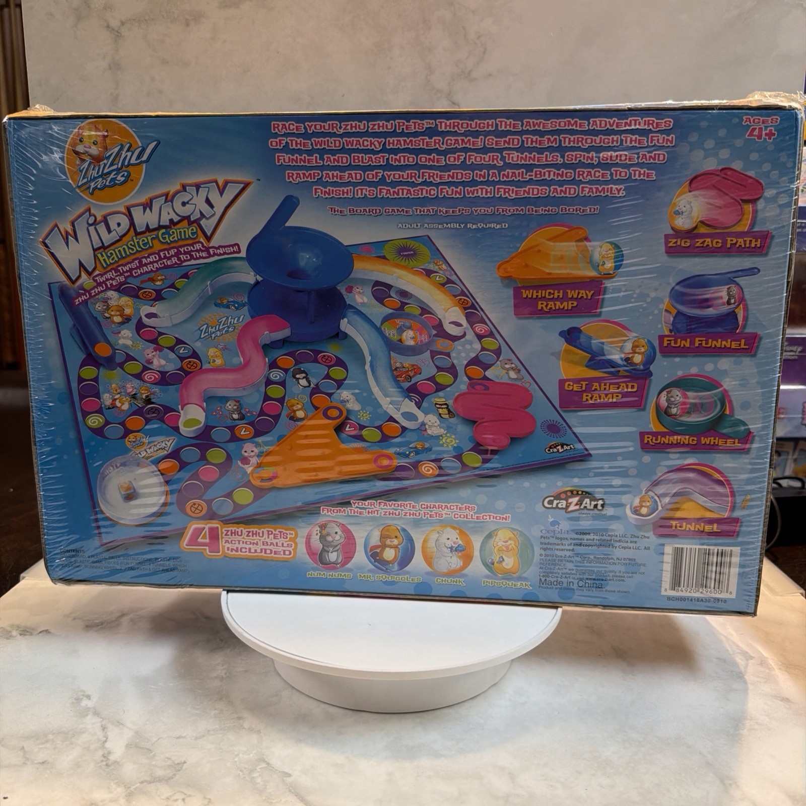 NEW Zhu Zhu Pets 2010 Wild Wacky Hamster Board Game Craz-Z-Art RARE EBRC1/C3