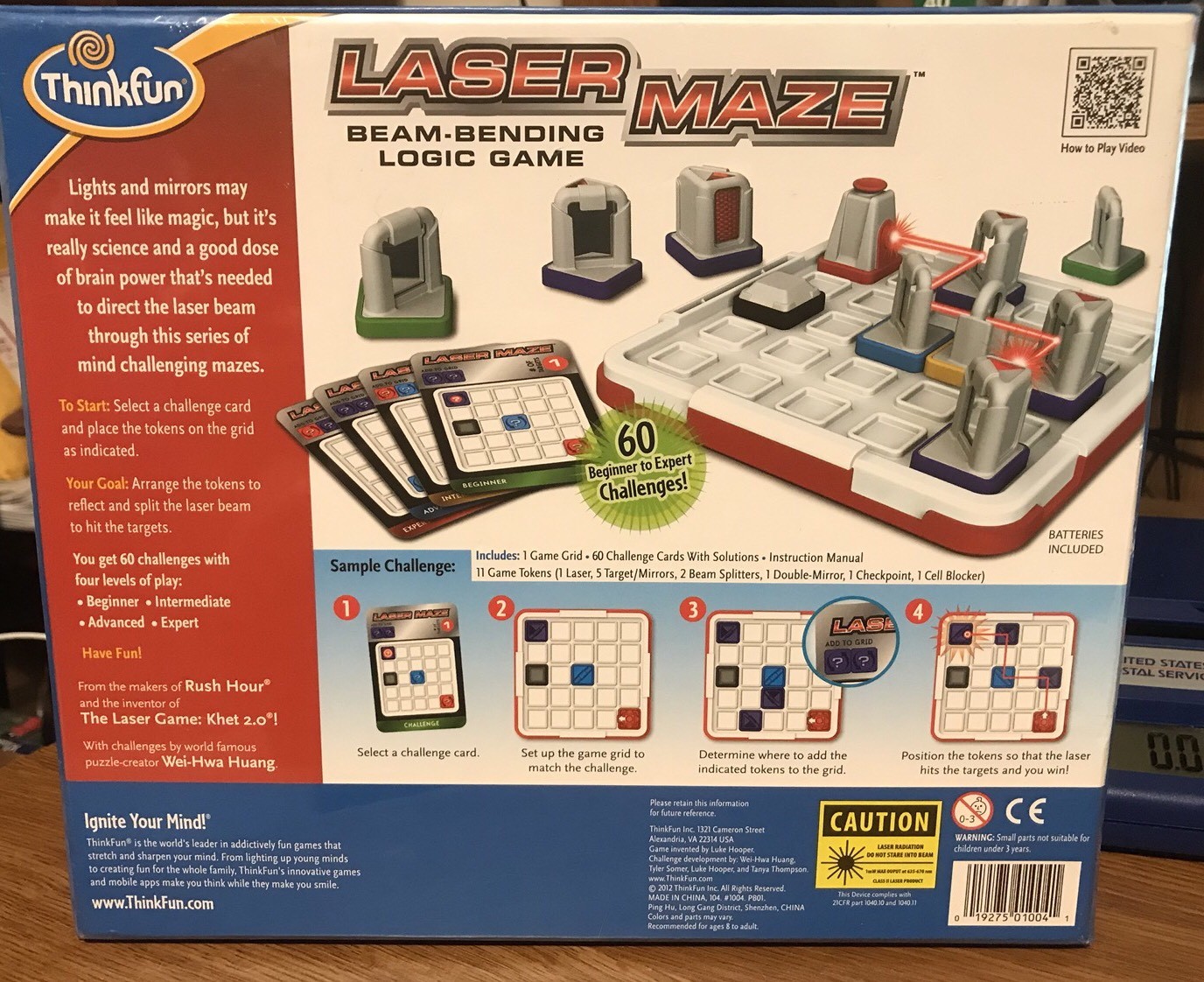 NIB Laser Maze Logic Game Beam Bending Think Fun Ignite Your Mind Ages 8 – Adult