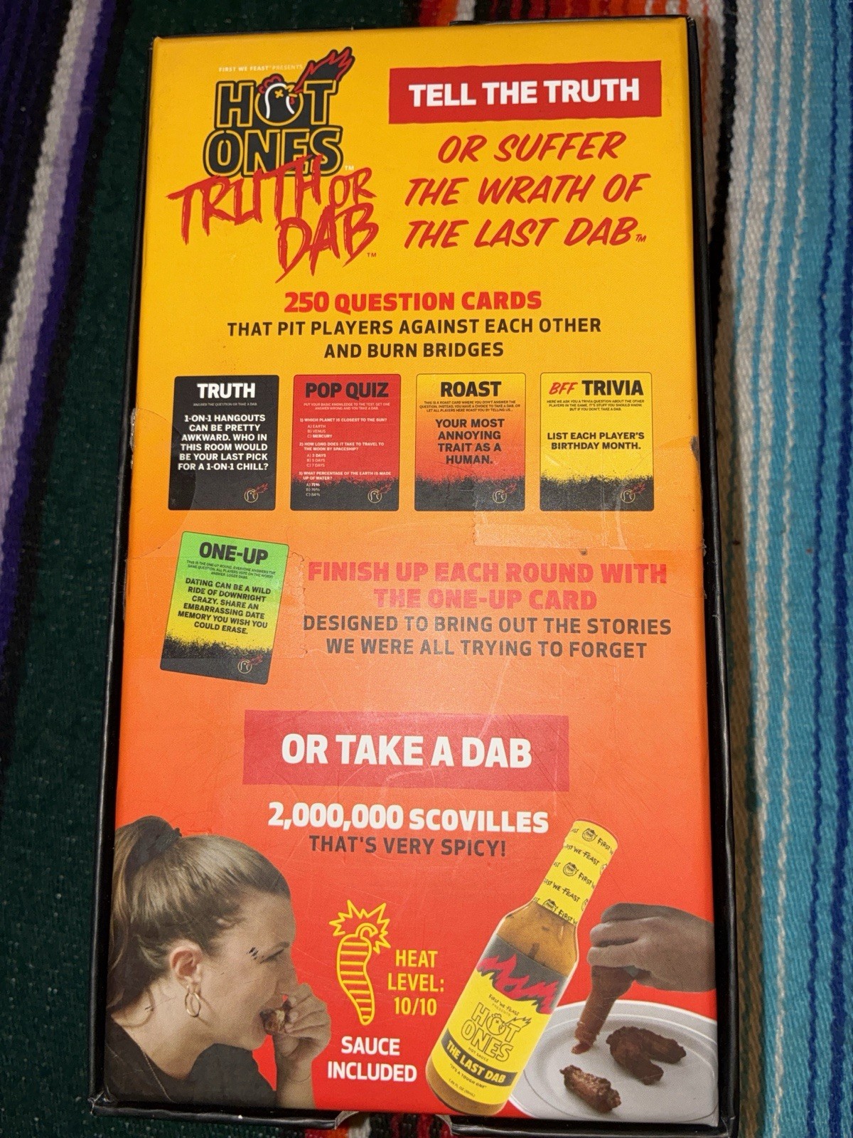 Hot Ones Truth or Dab Game First We Feast Cards Spoon Set No Sauce