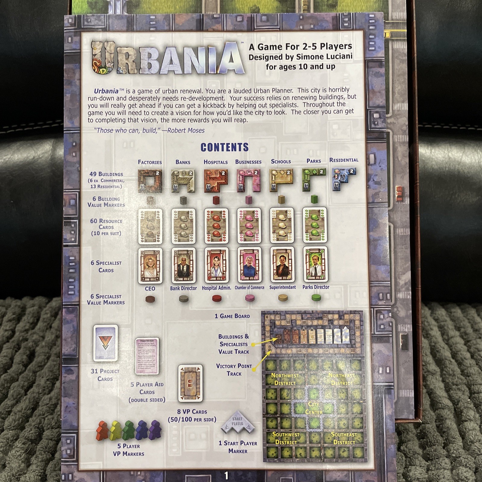 Mayfair Boardgame Urbania 2012 MINT