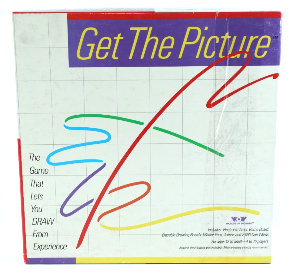 Get the Picture Board Game Worlds of Wonder Complete VTG 1987 Ages 12 And Up