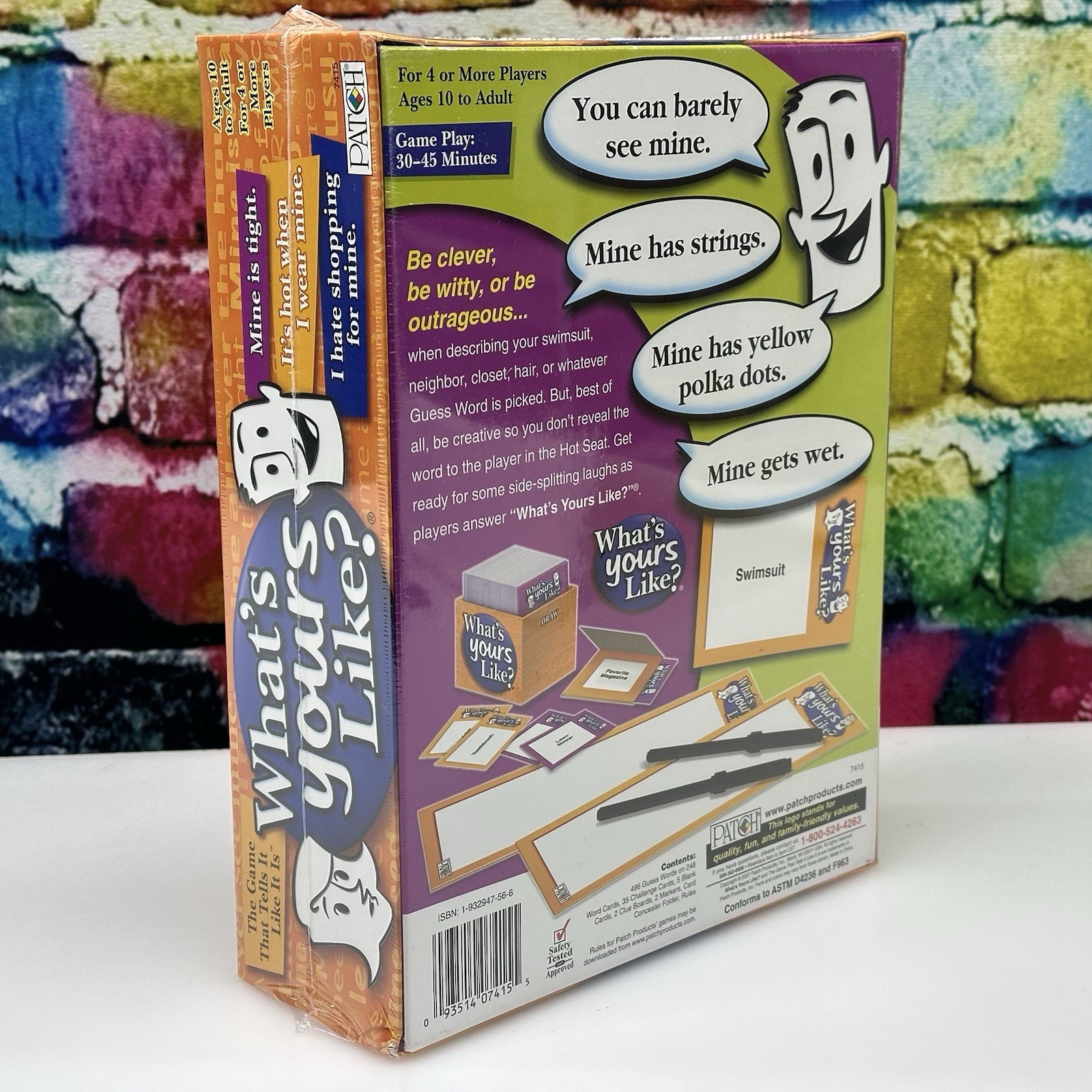 What’s Yours Like? PATCH 2007 Fun Laughs Family Party Game Ages 10+ Sealed NEW!