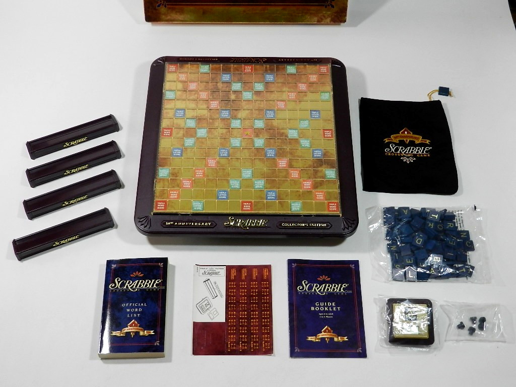 Scrabble 50th Anniversary Collectors Edition Crossword Board Game New