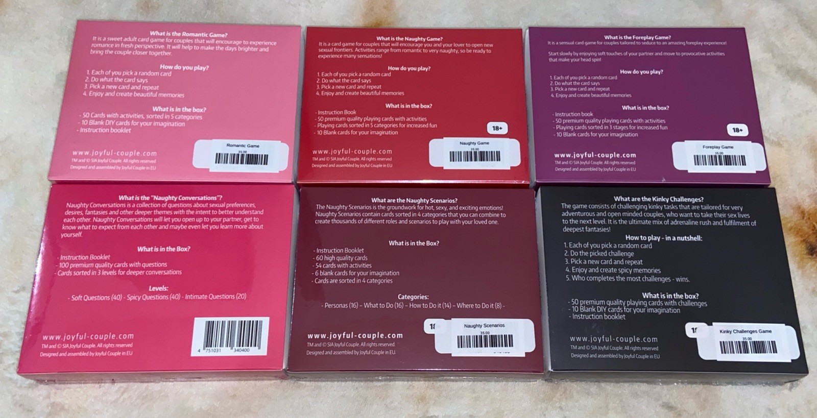Lot of Sex Games Romantic Naughty Kinky Foreplay Couples Fantasies Activities