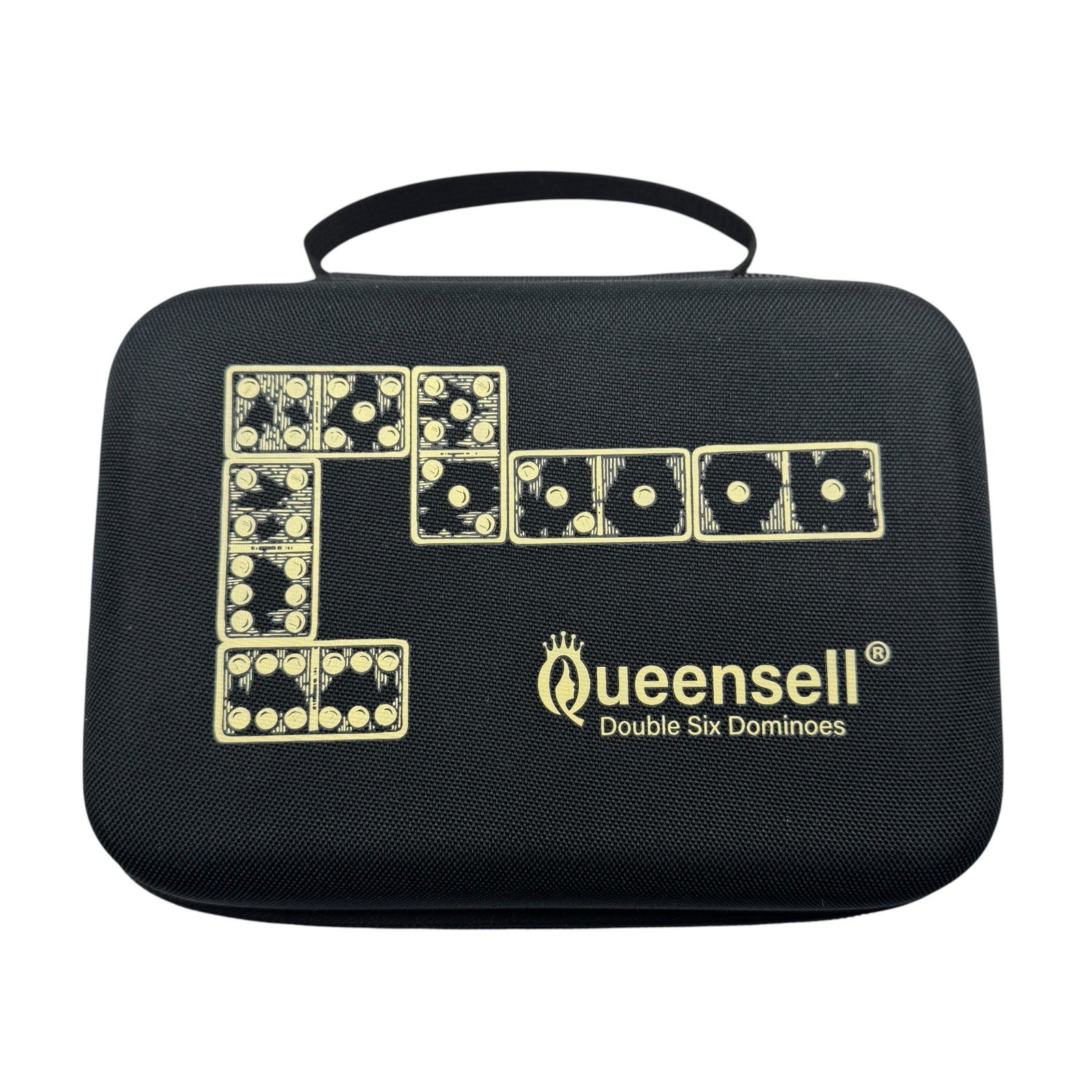 Queensell Dominos Set for Adults with 4 Domino Racks – Double 6 Dominoes Set