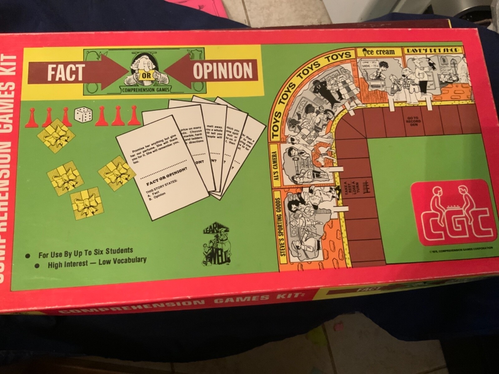 Learning Well comprehension Games kit: Fact Or Opinion – Red Level – No. 401