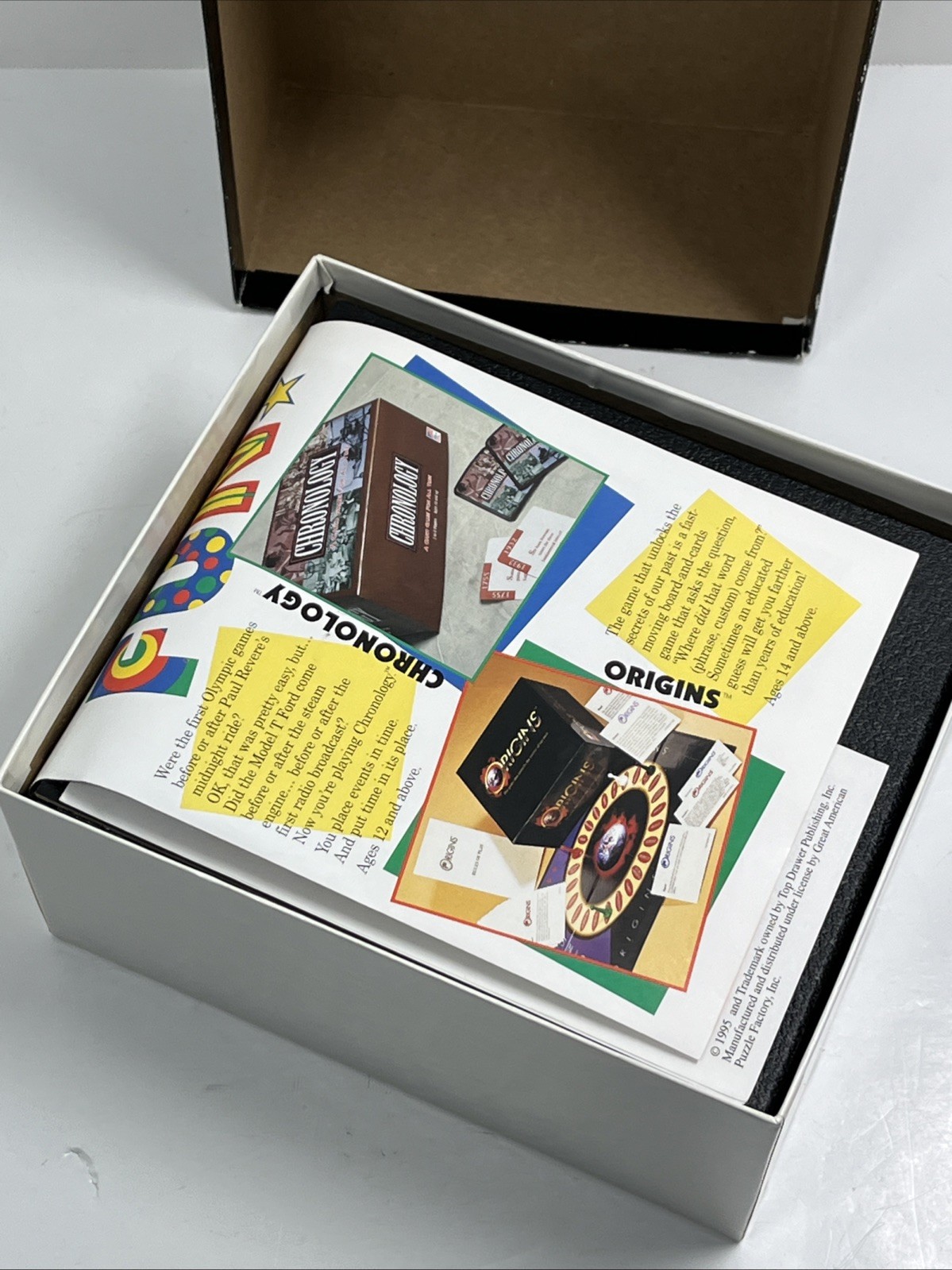 Origins The Game that Unlocks the Secrets of Our Past Vintage 1995