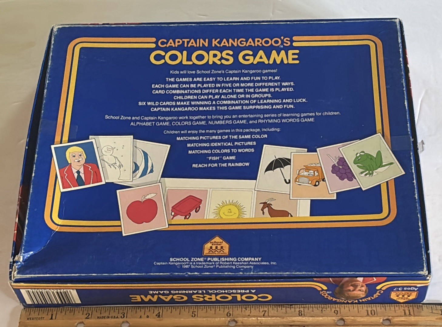 Vintage Captain Kangaroo Preschool 1987 School Zone Complete Colors Game