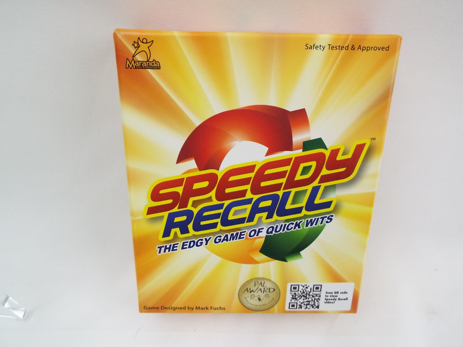 Speedy Recall The Edgy Game of Quick Wits Memory Cards