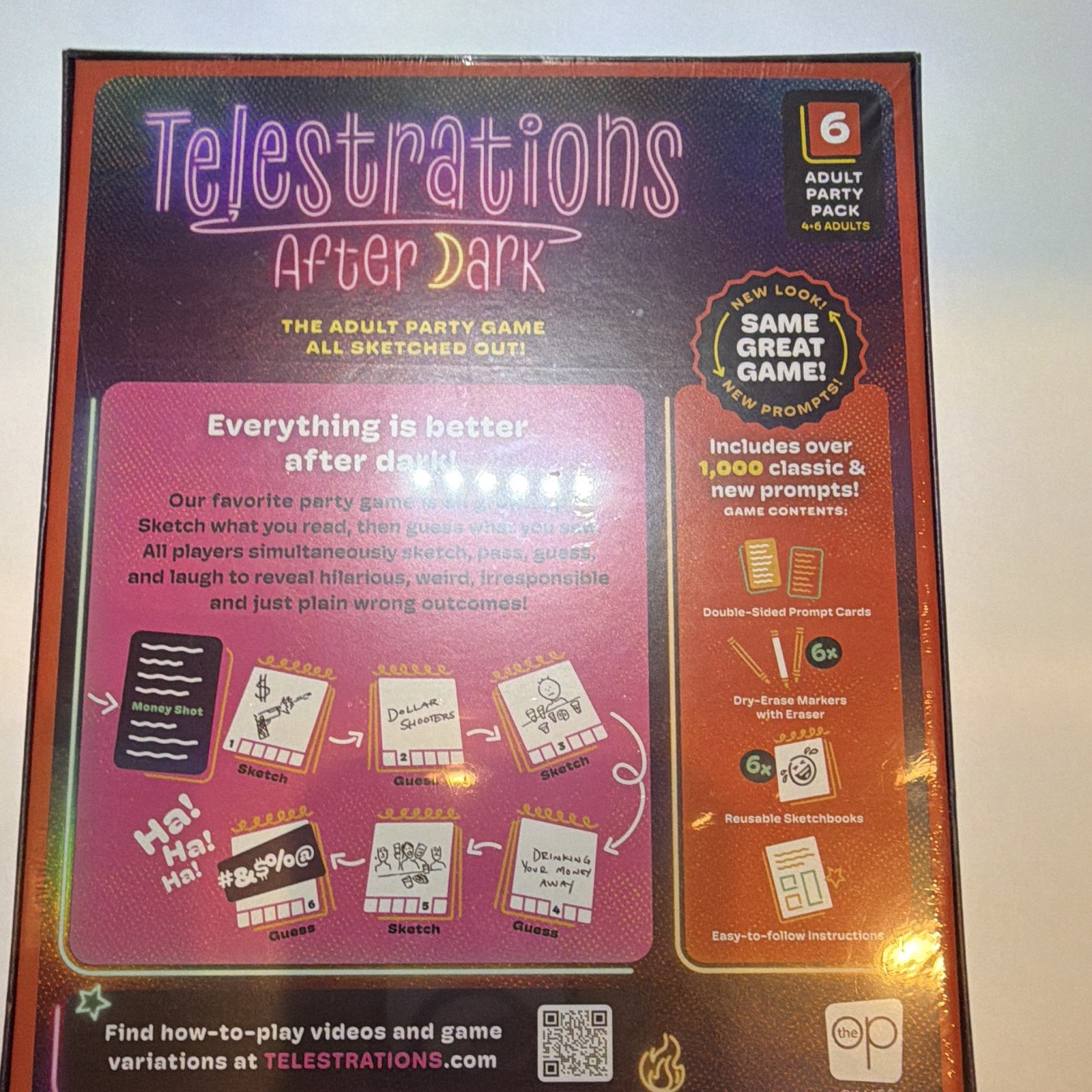 The OP Games Telestrations After Dark Adult Party Pack Game 17+ (6 Player)