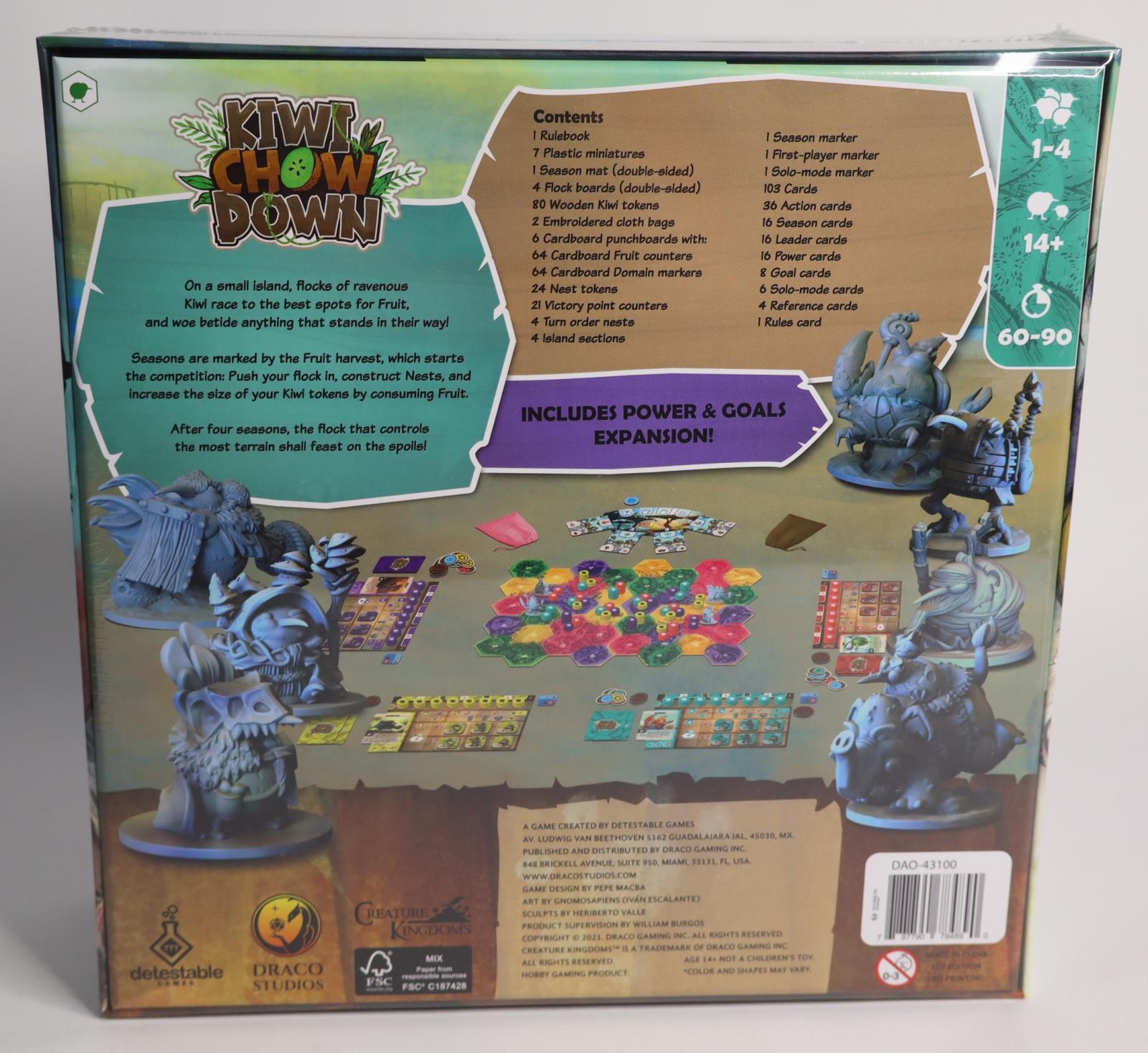 Kiwi Chow Down + lots of Kickstarter Excl Add-Ons by Draco Games SEALED (4)