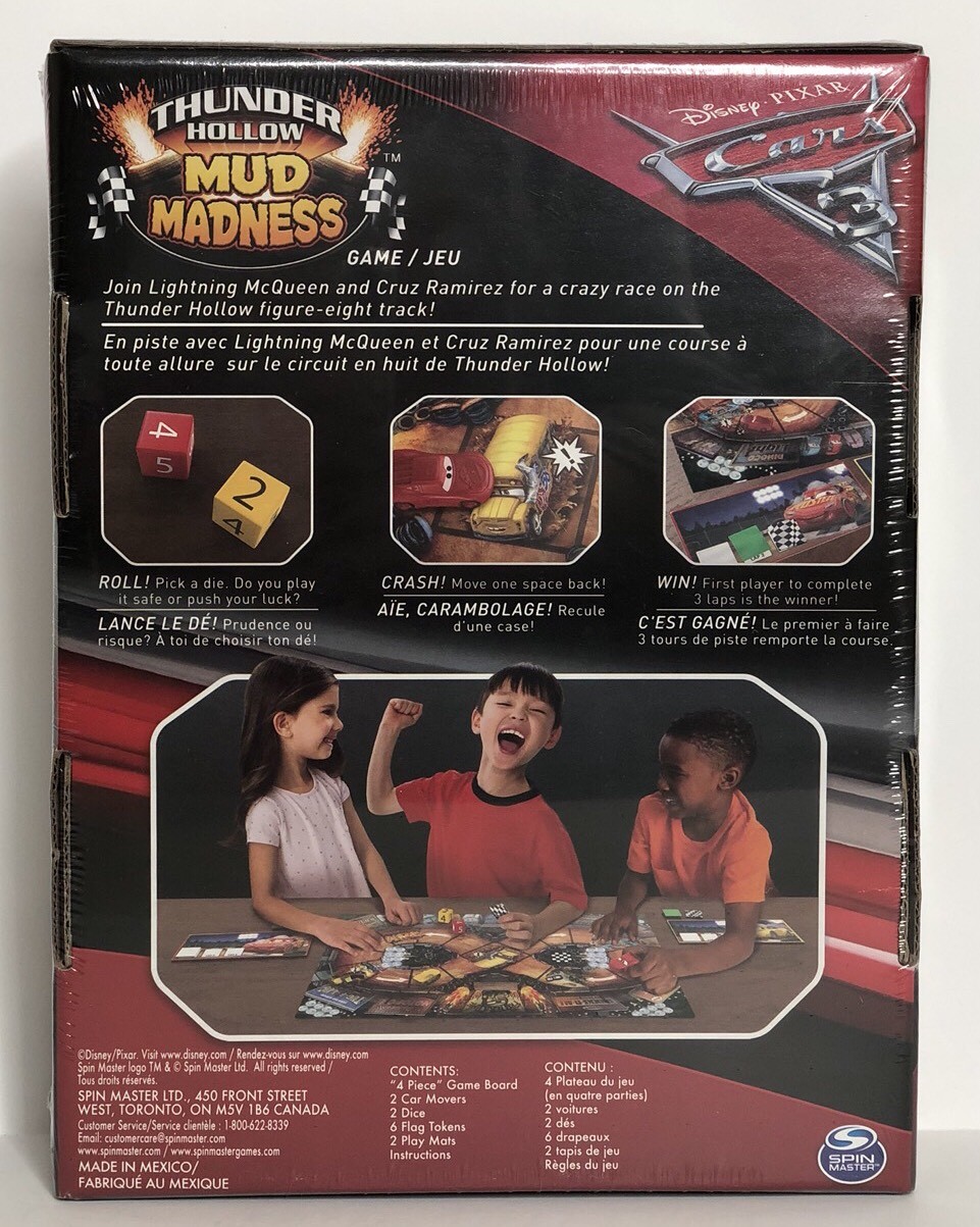 NEW Disney Pixar Cars 3 Thunder Hollow Mud Madness Kids Game 2 Players Age 5+