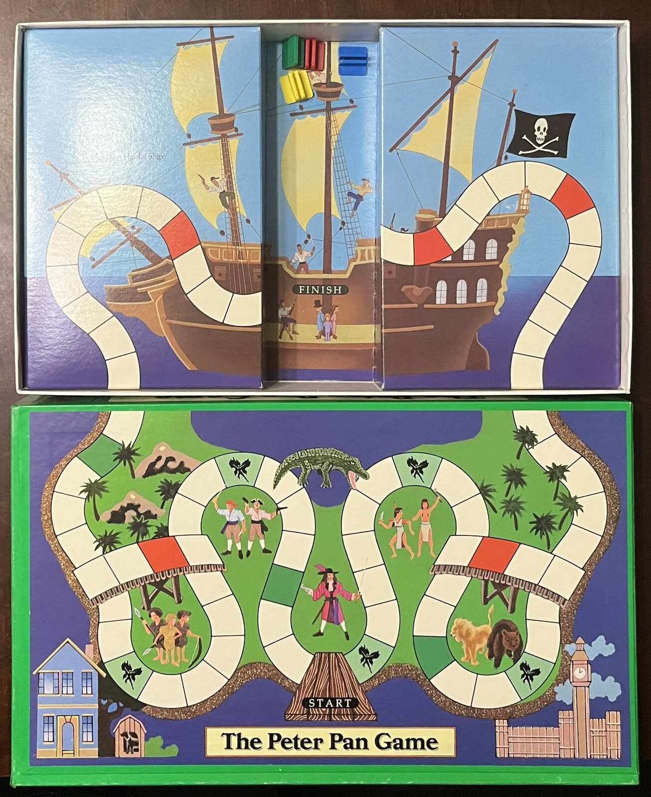 1990 University Games the Peter Pan Board Game Complete See Description