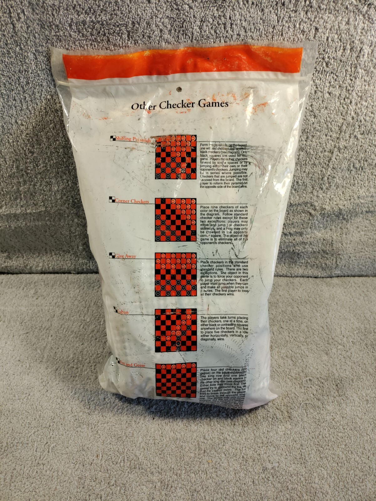Giant Branded Checker Game Outside or Floor – Storage/Tote Bag Included Preowne