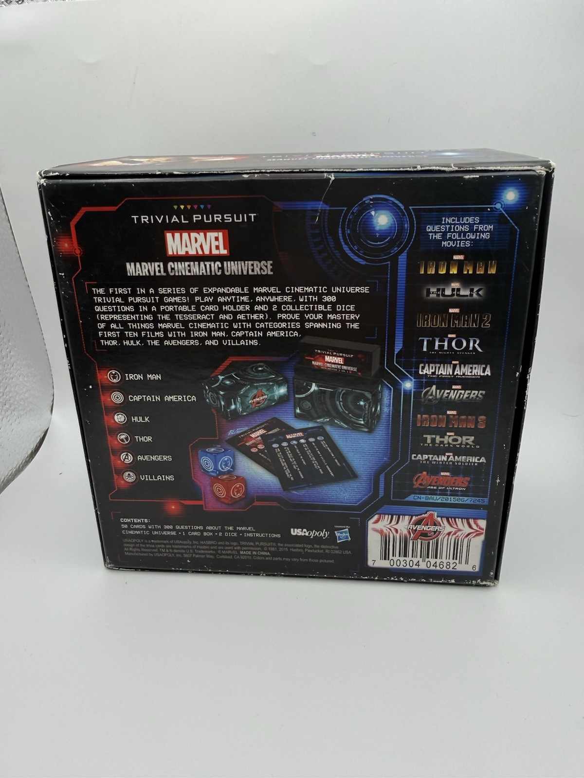 Trivial Pursuit Marvel Cinematic Universe COMPLETE USAopoly 2015 MCU Avengers
