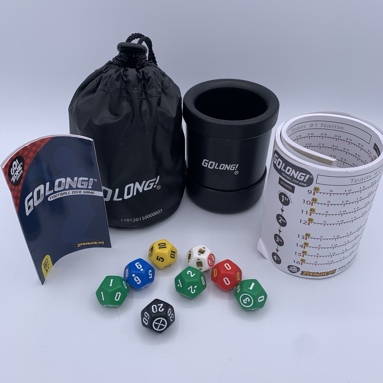 GoLong! Football Dice Game Travel Edition Zobmondo 2012 Family Fun NFL Fan Game