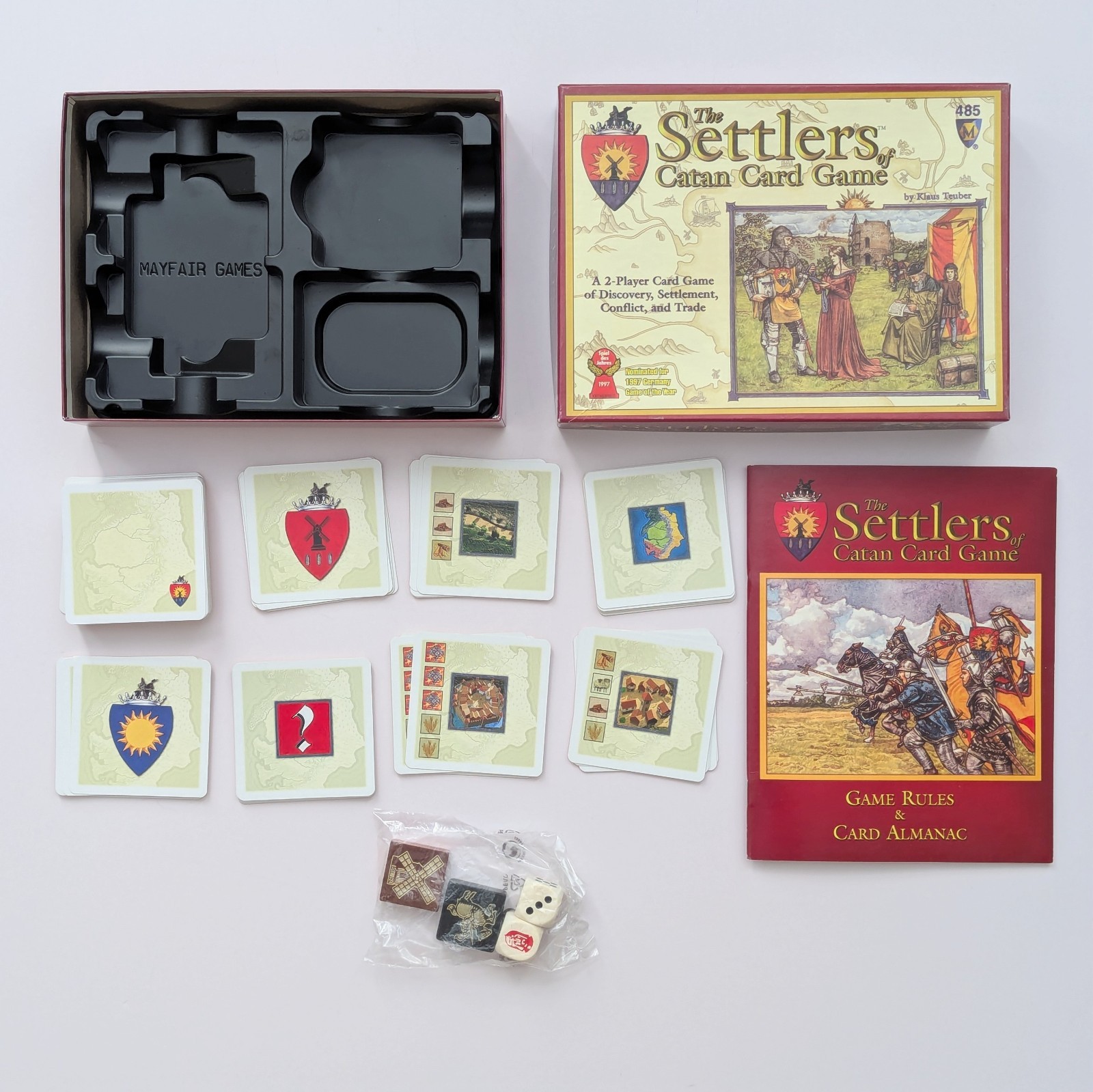 The Settlers of Catan Card Game – Set 485 Mayfair Games Complete EUC Vintage