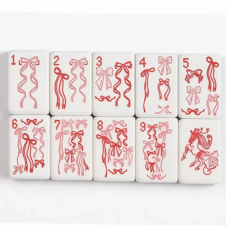 Blue Stripe 4-Layer Acrylic Mahjong Tiles American Set 160 Pcs – US Fast Ship!