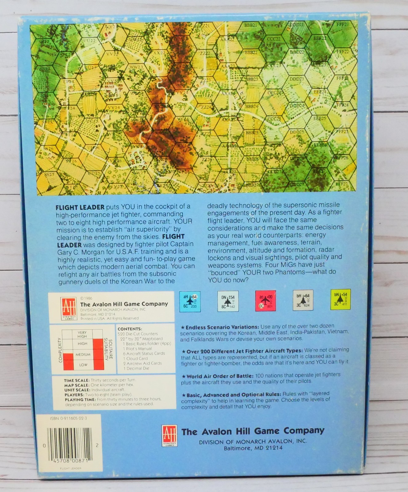 Avalon Hill, Flight Leader: Air-to-Air Jet Combat Tactics 1950-Present Unpunched