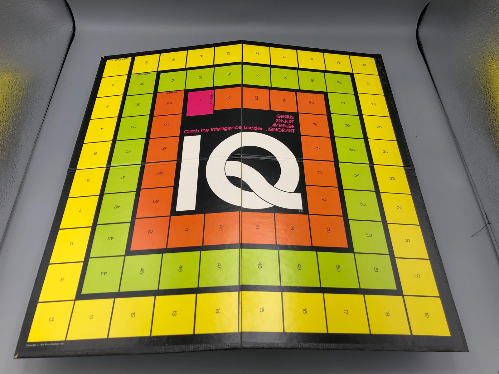 IQ Board Game, Reiss Games, 1974, Style #163, Complete Set