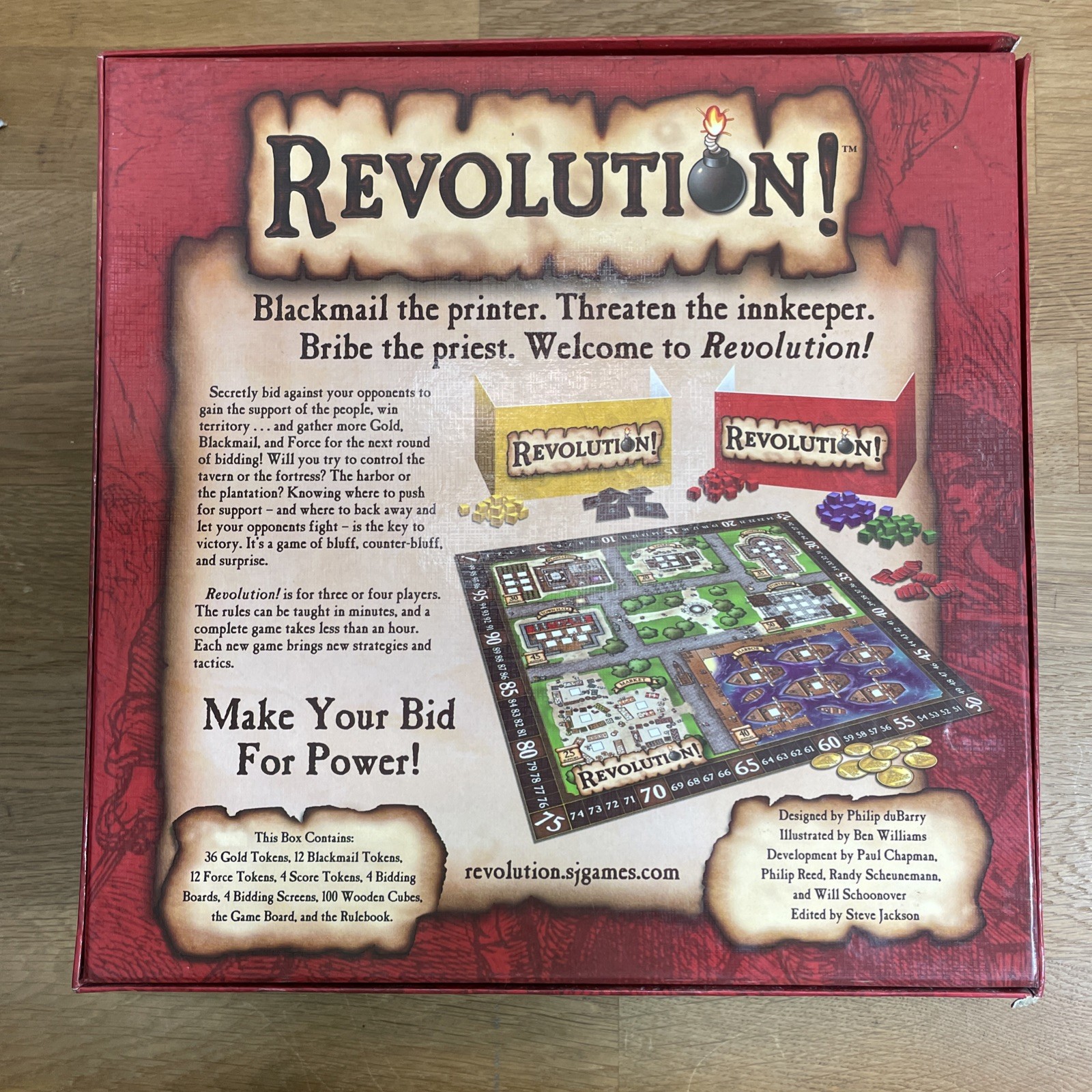Revolution! Board Game Steve – Jackson Games First Edition, 99% complete Used