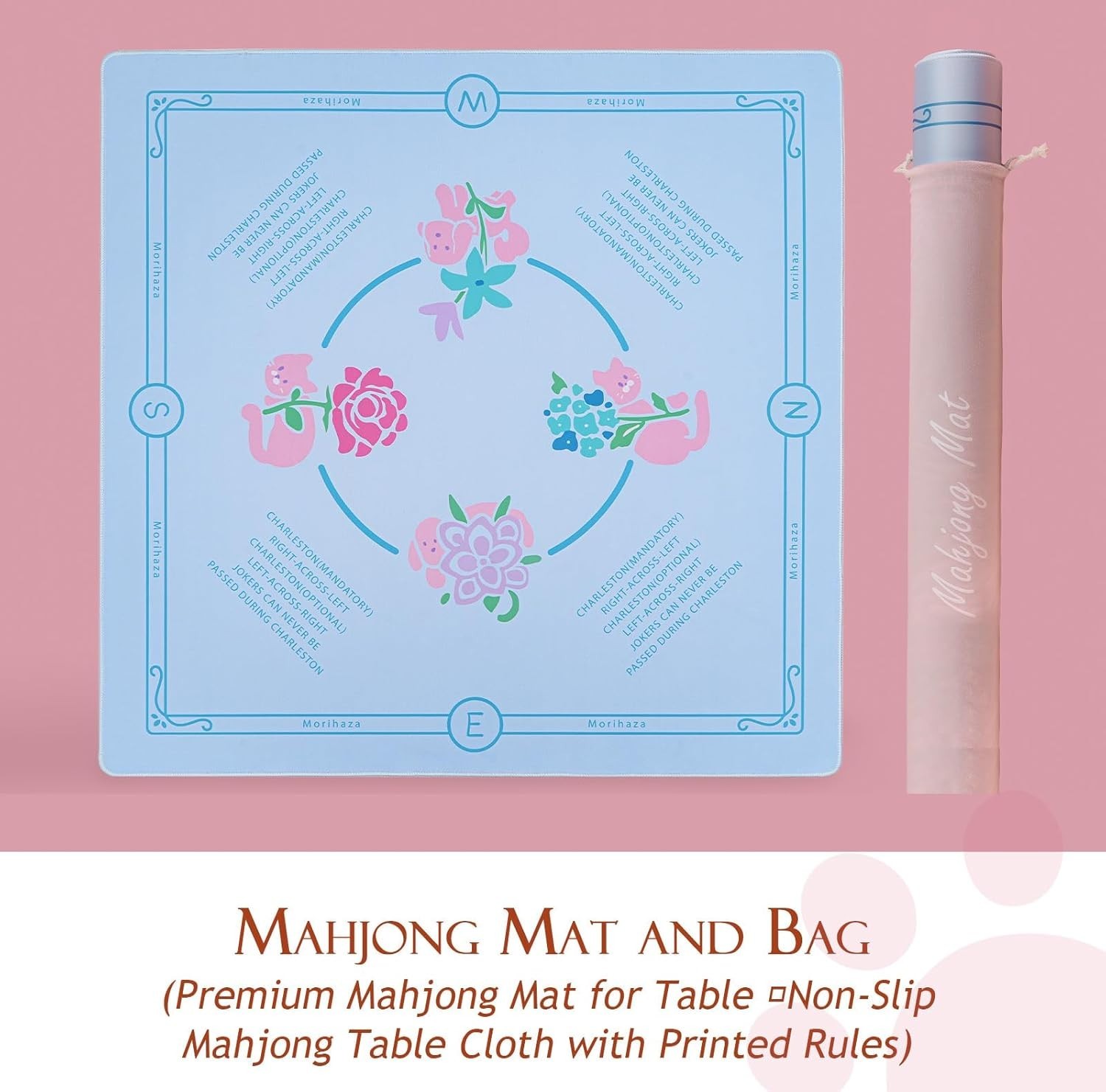Dogs and Cats Themed Mahjong Tile Set – 160 Acrylic Engraved Tiles & American Ma
