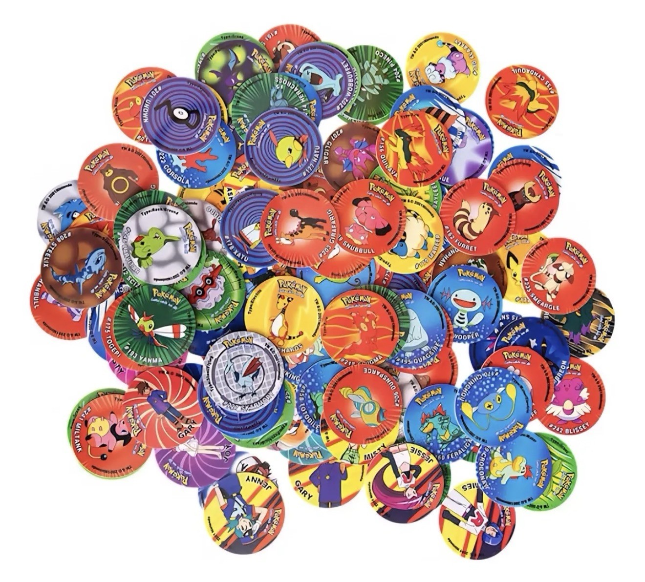 Pokemon Tazos Pogs 1st 2nd Gen 30pc Lot Sealed