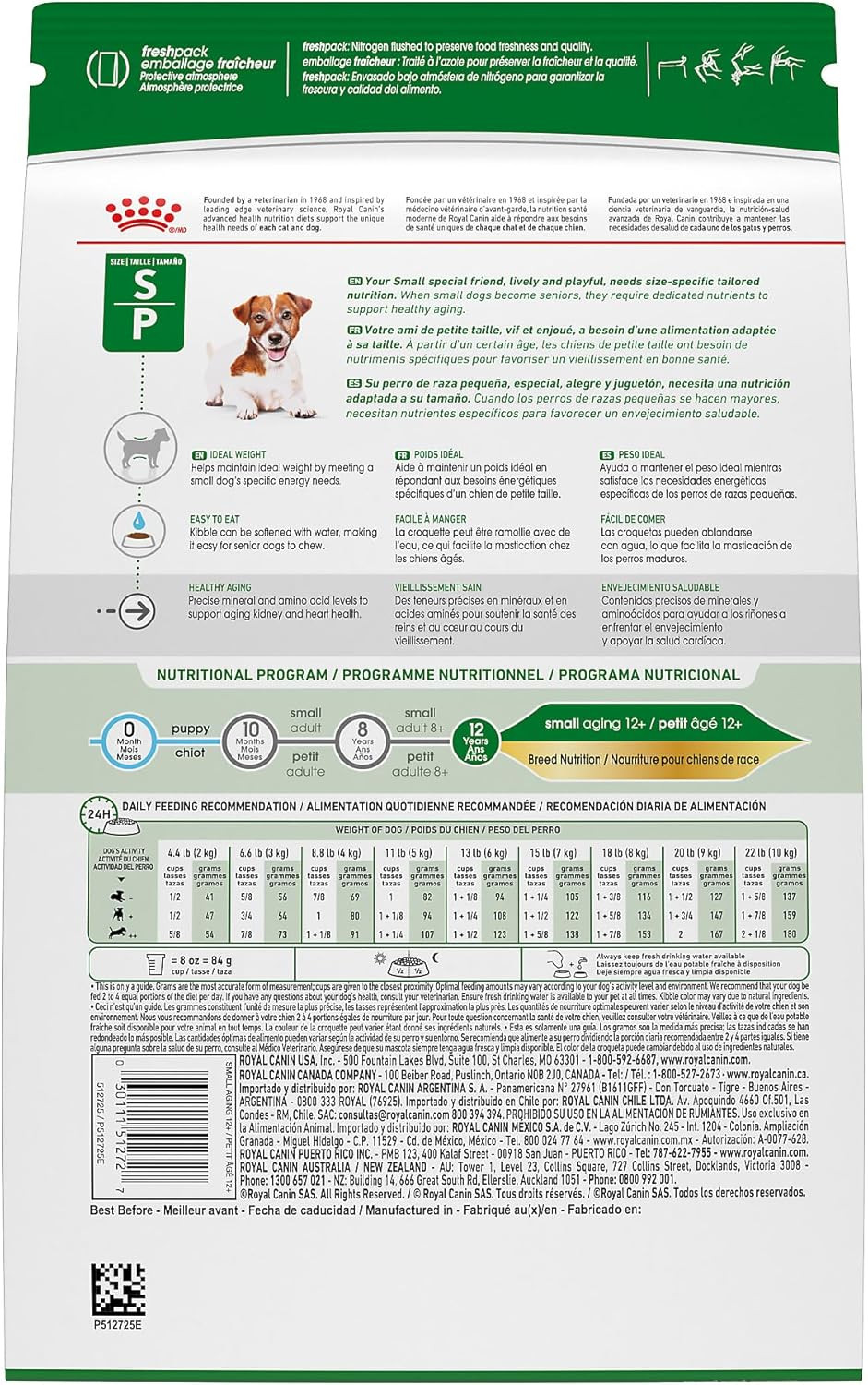 Royal Canin Size Health Nutrition Small Aging 12+ Senior Dry Dog Food, 2.5 Lb Ba
