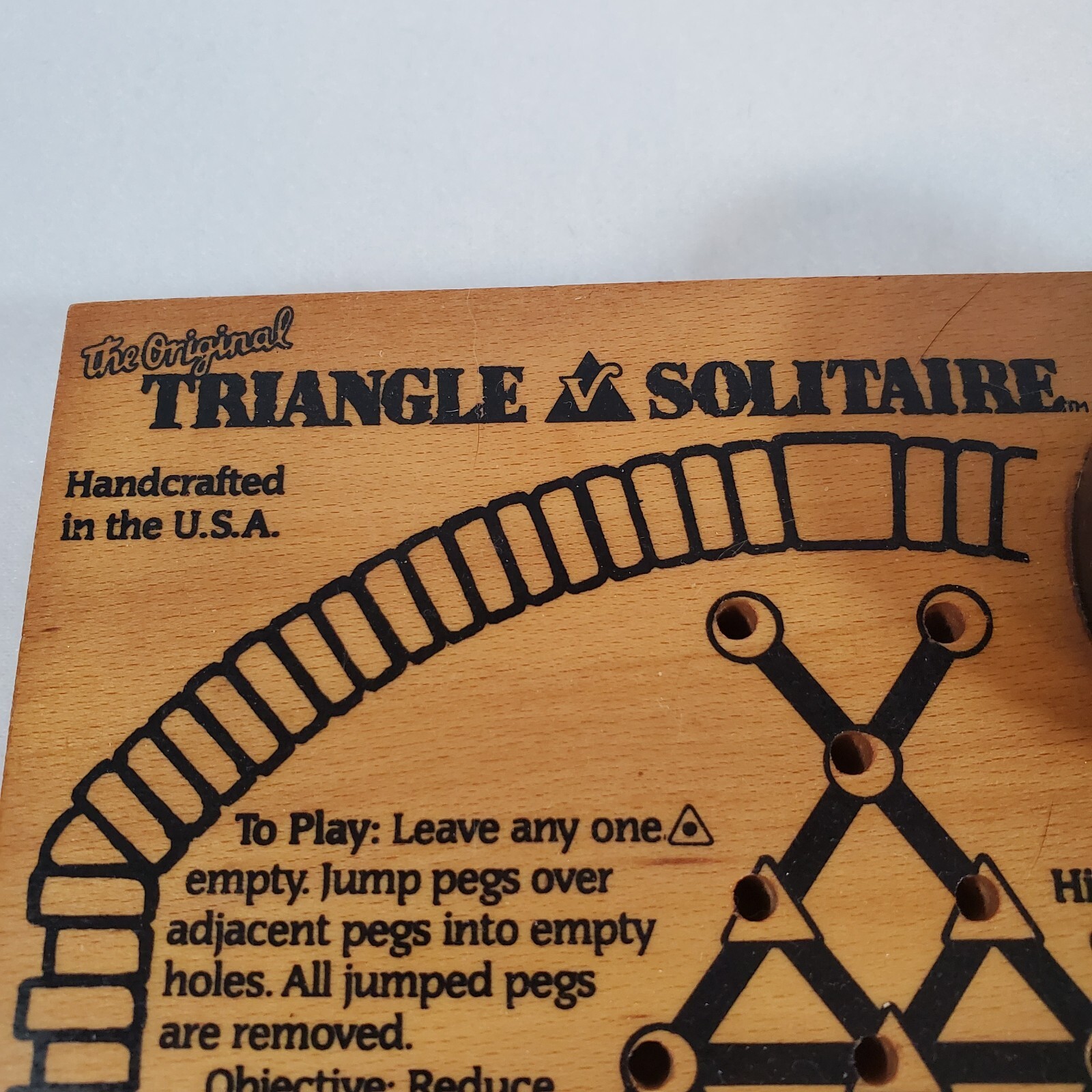 Vintage Venture’s Fireside Triangle Solitaire Wood Peg Game 1988 The Original