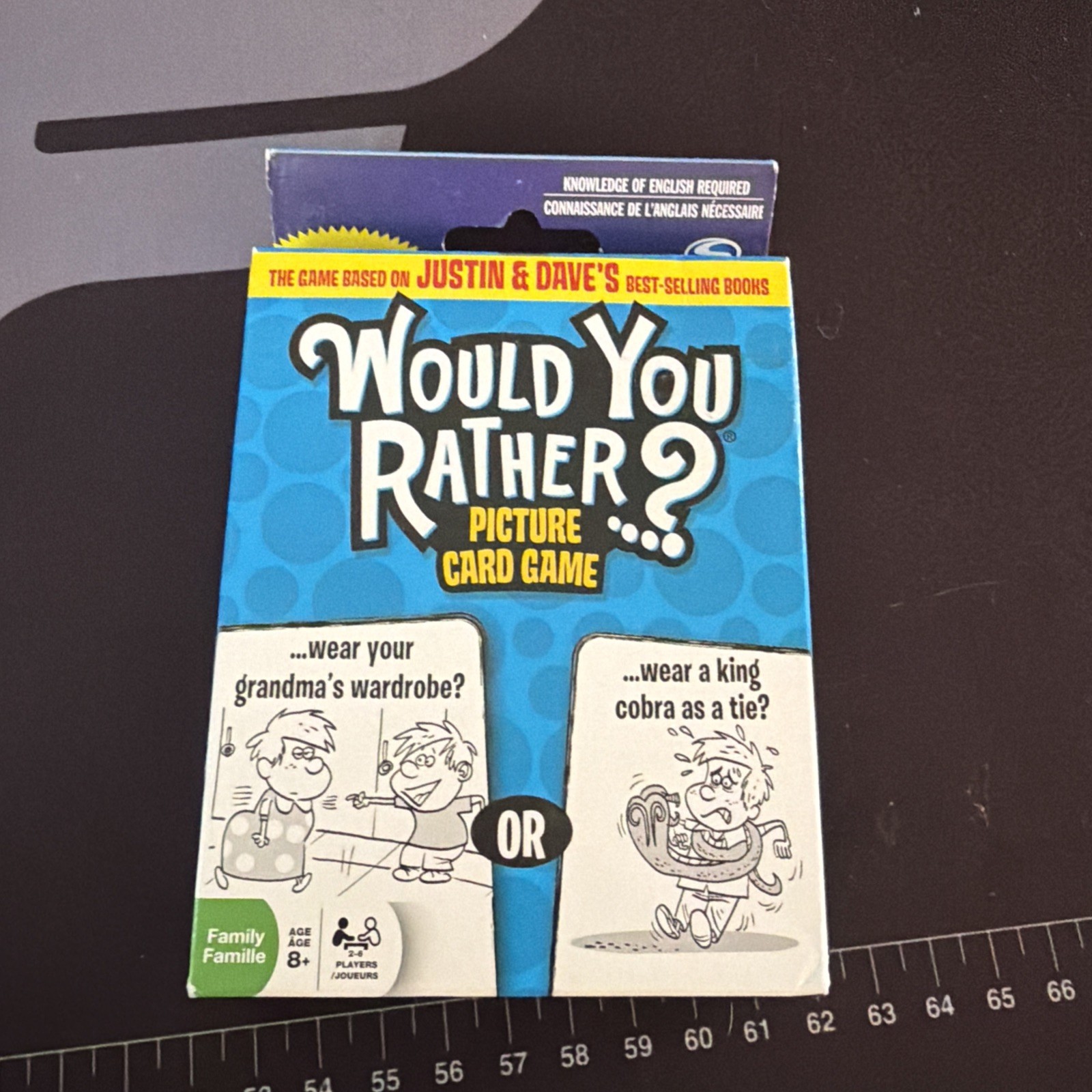 WOULD YOU RATHER BE? PICTURE CARD GAME,FUN FAMILY BASES ON JUSTIN & DAVE’S BOOKS