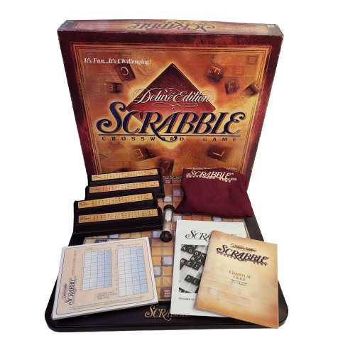 Deluxe Edition Scrabble Crossword Game (1999, Rotating Board) 100% complete/GUC
