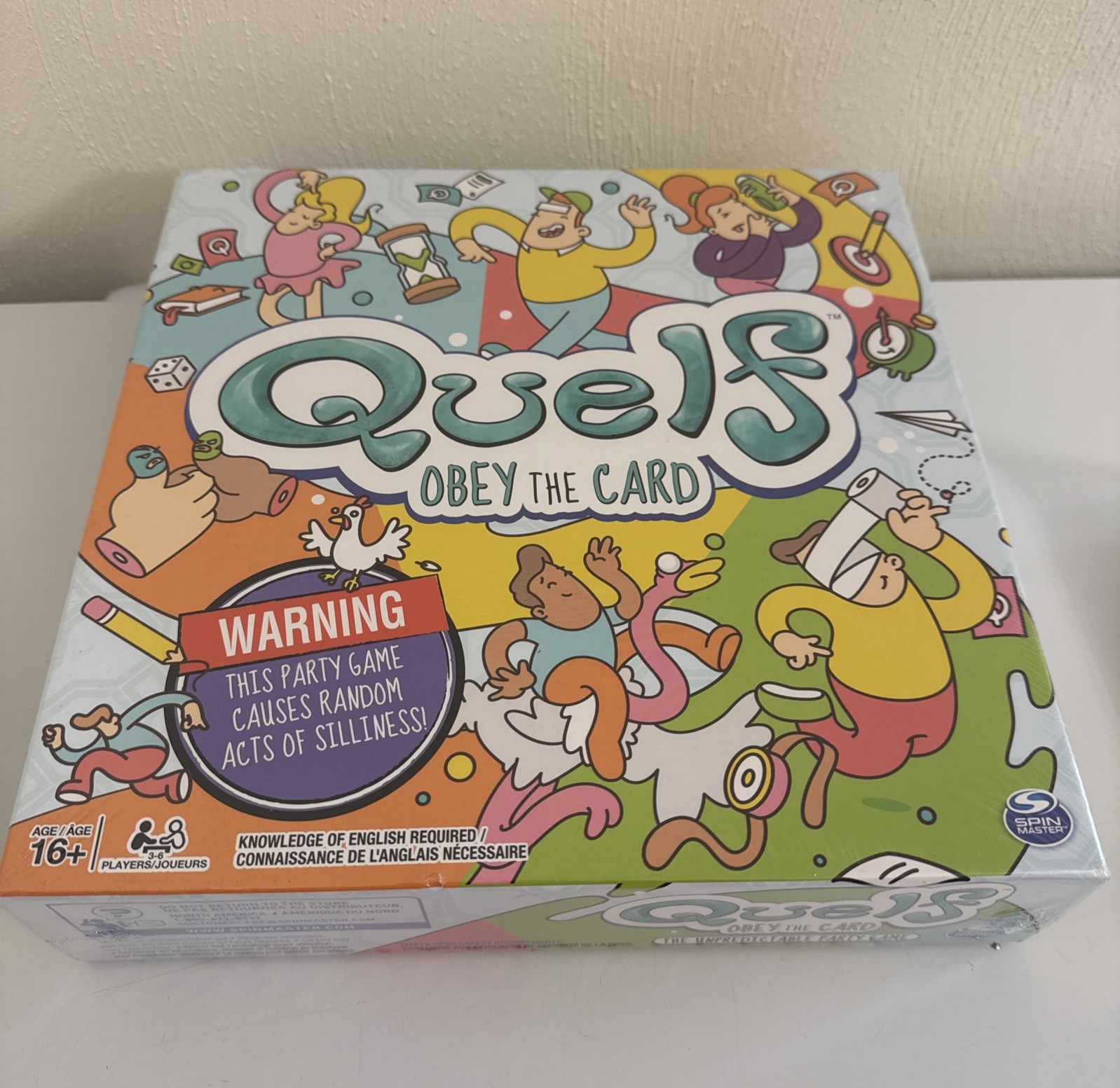 Quelf Board Game New Sealed Family Party Game by Wiggity Bang Obey The Card Rule