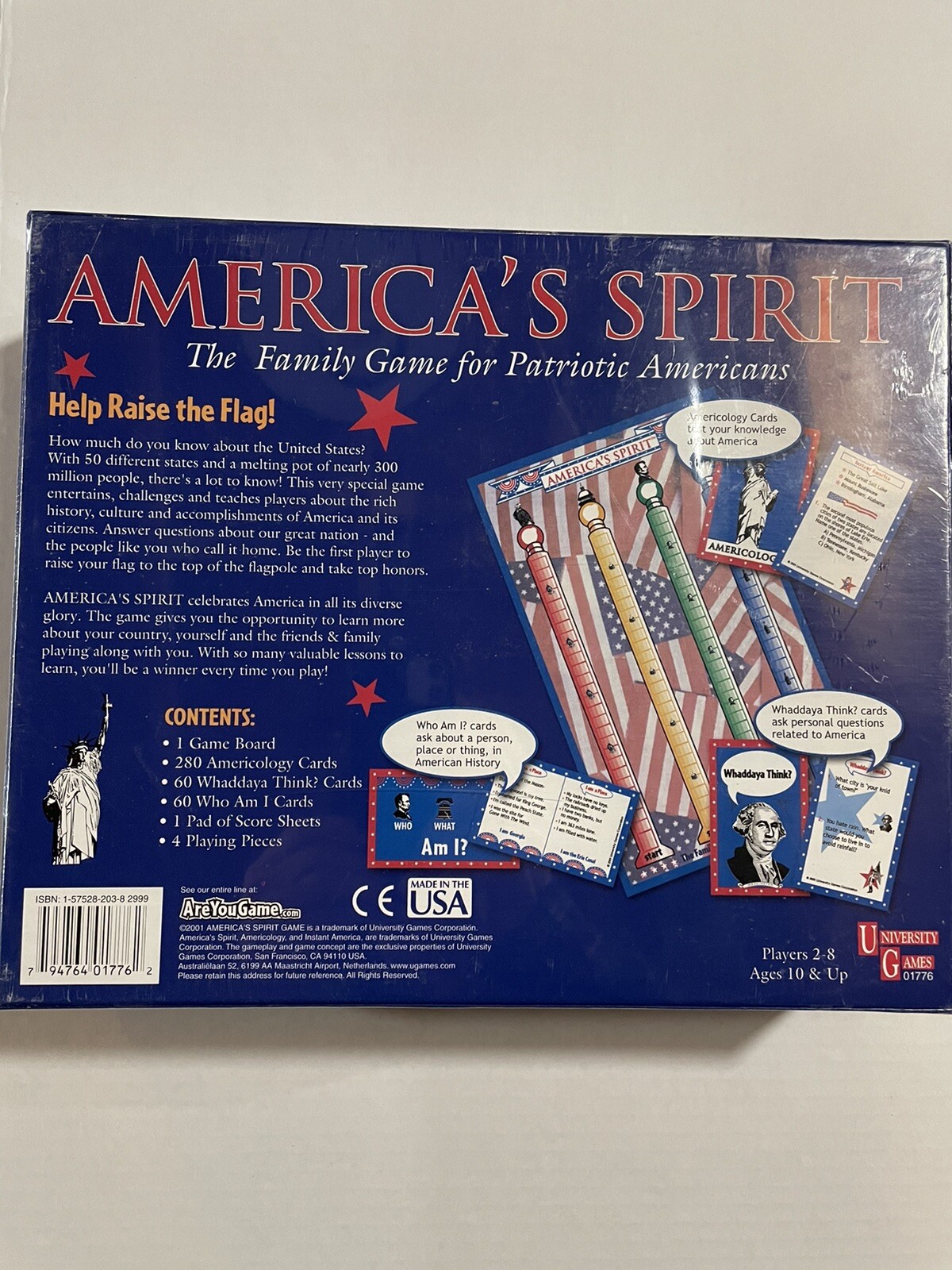 AMERICA’S SPIRIT, THE FAMILY GAME FOR PATRIOTIC AMERICANS – NEW