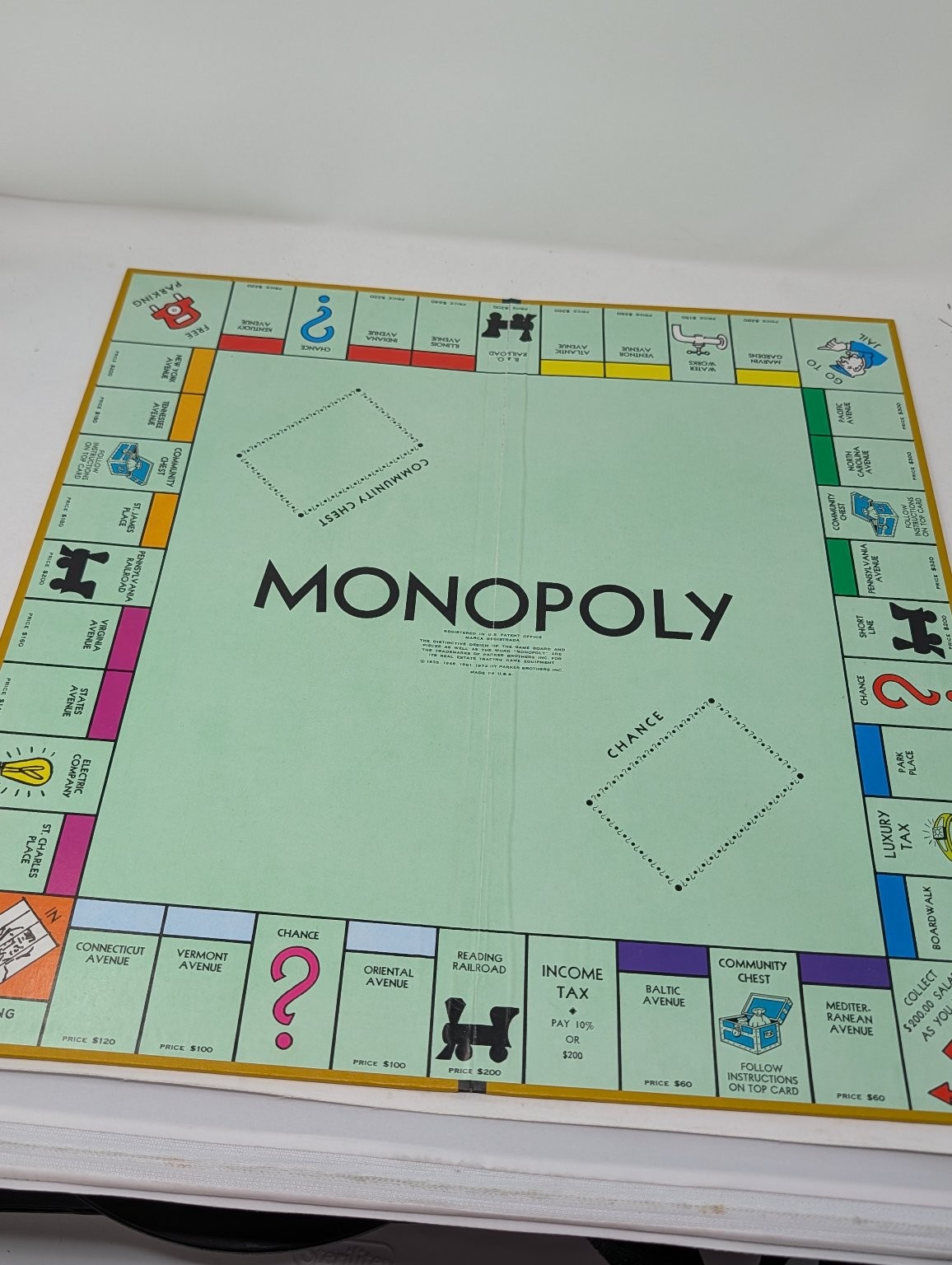 Monopoly Parker Brothers Board Game 2-10 Players Ages 8+ Vintage 1974