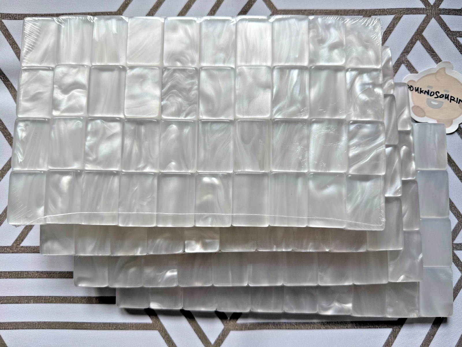 Mahjong Tiles Set – 160 Acrylic American Mah Jong Game – Pearl White Shell
