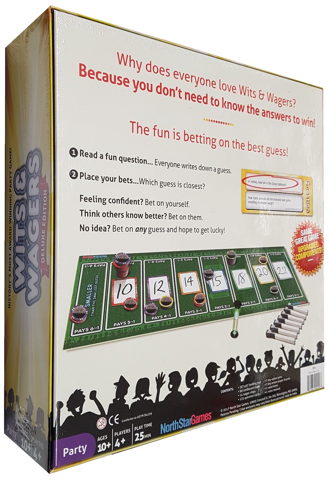 Wits & Wagers Deluxe Edition Family Party Game North Star Games NSG 110 Trivia