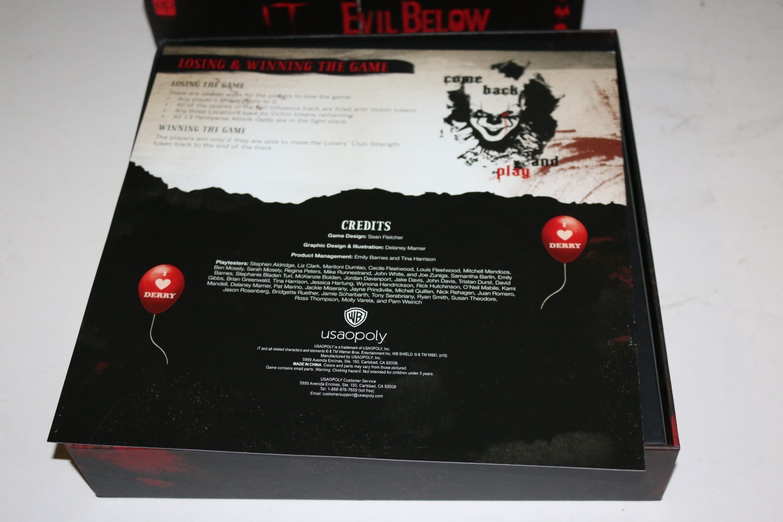 RARE IT Evil Below “A Do-Or-Die Strategy Game” board game The OP Games NEW