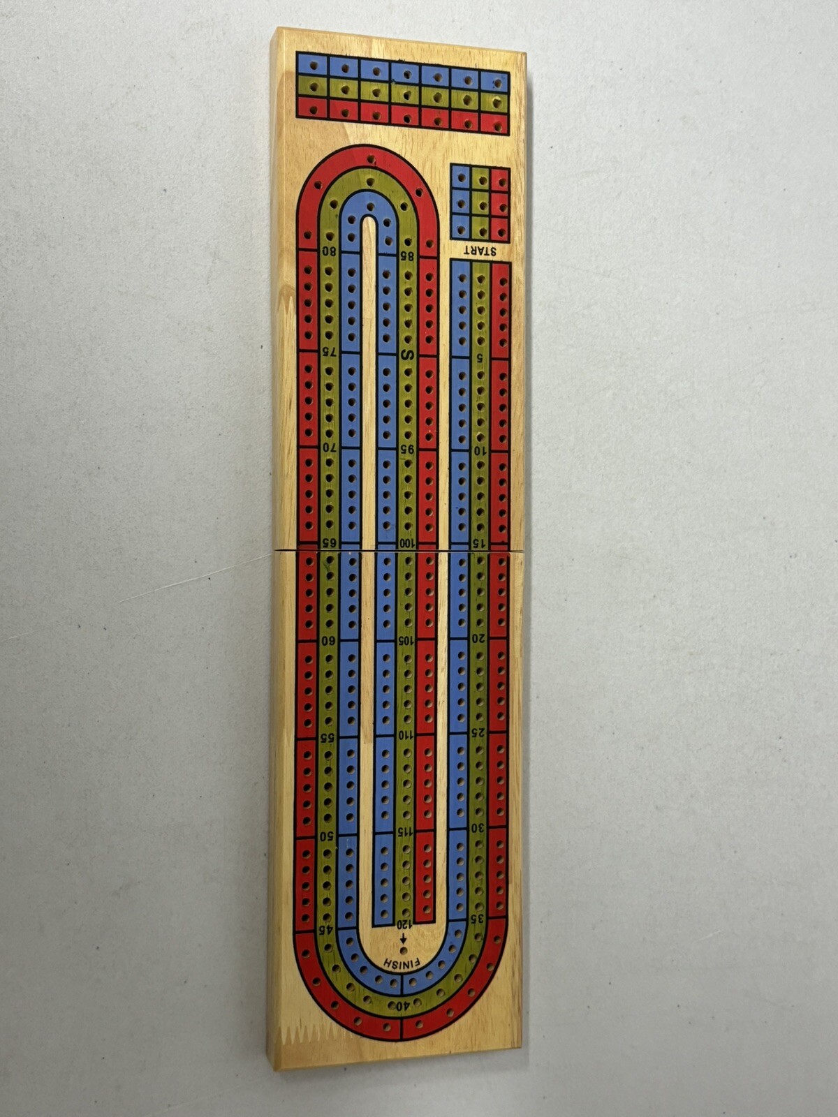Solid Wood Cribbage – 3 Track Board, Pegs, Cards, and Complete Instructions NEW!