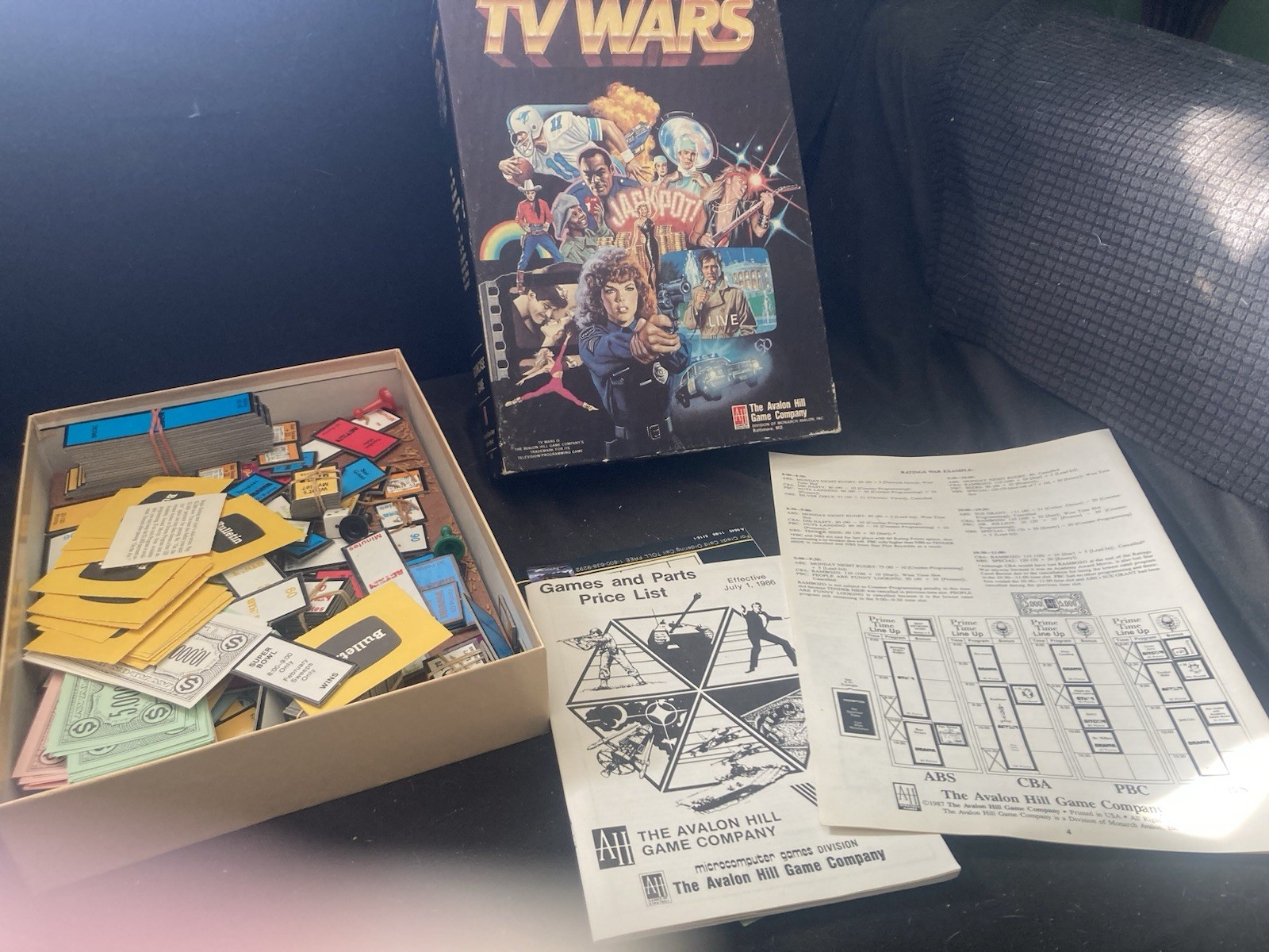 The Avalon Hill Game Company TV Wars Board Game 1987 Television Theme