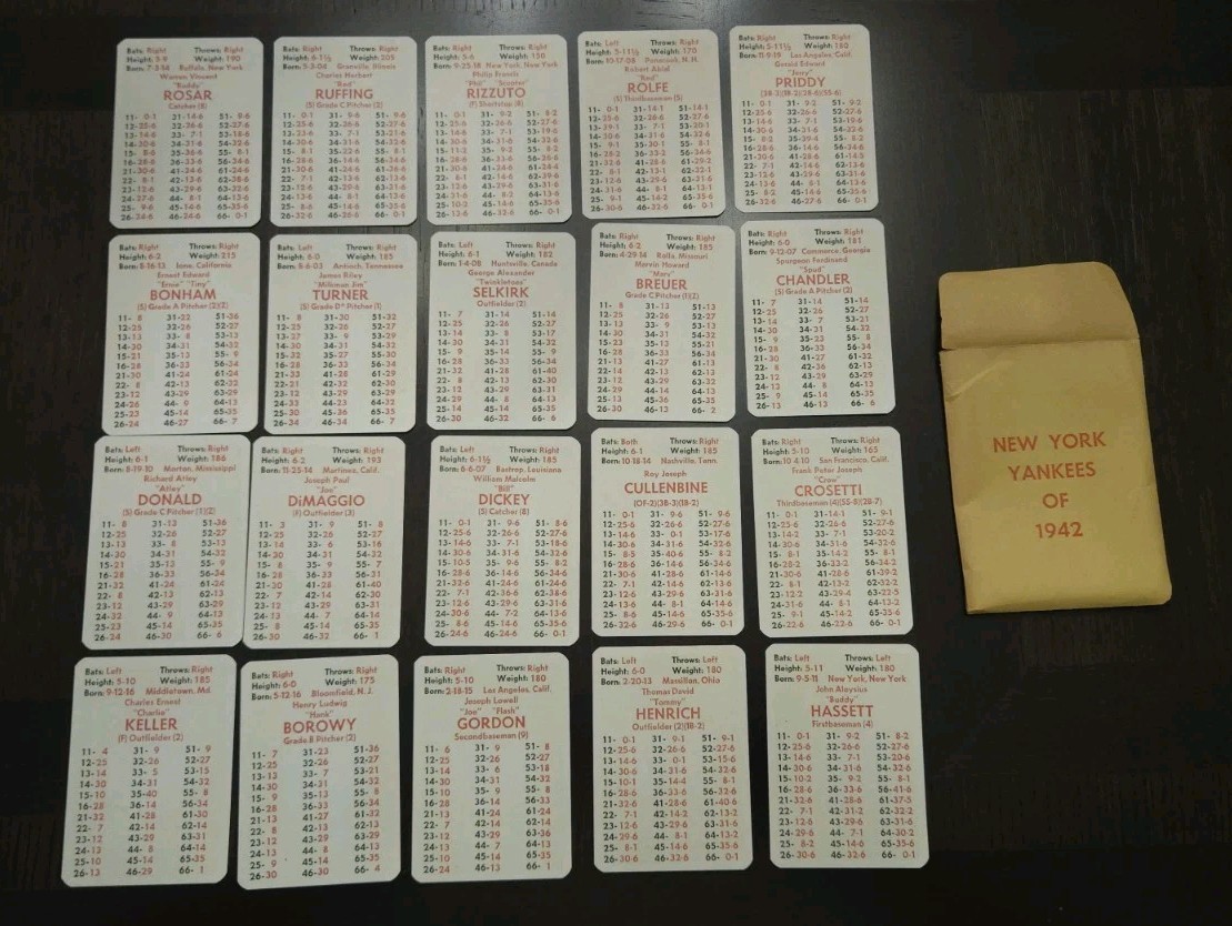 Vintage APBA World Series Baseball Game Complete 12 Teams + 1941 Flyer Ephemera