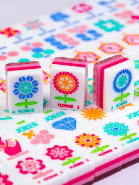 American Mahjong Tile Set 4 Layer 166 Acrylic Mahjong Tiles Engraved